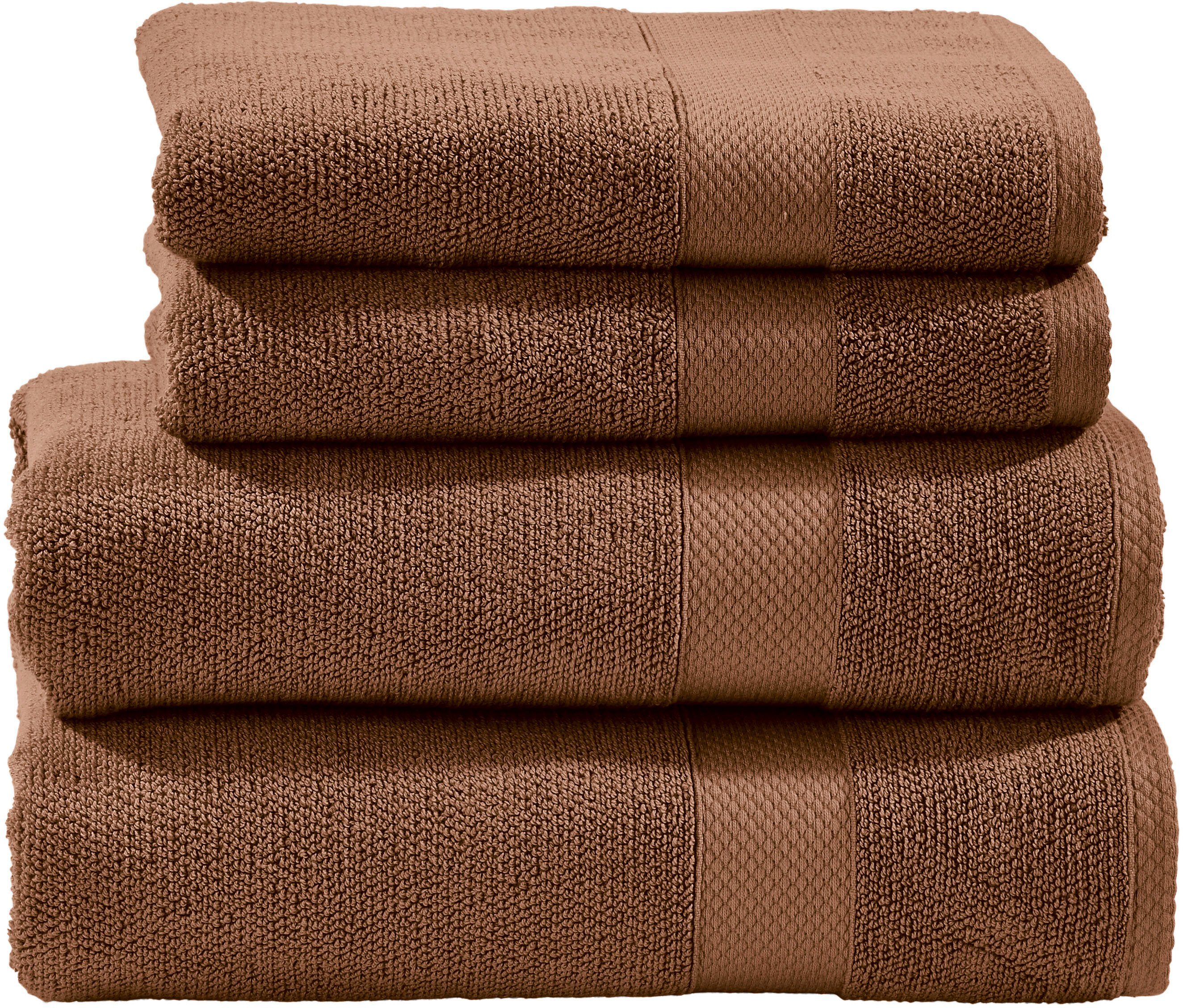 done.® Handdoekenset Deluxe 2 gastendoeken (30x50 cm), 2 handdoeken (50x100 cm) (set, 4 stuks)