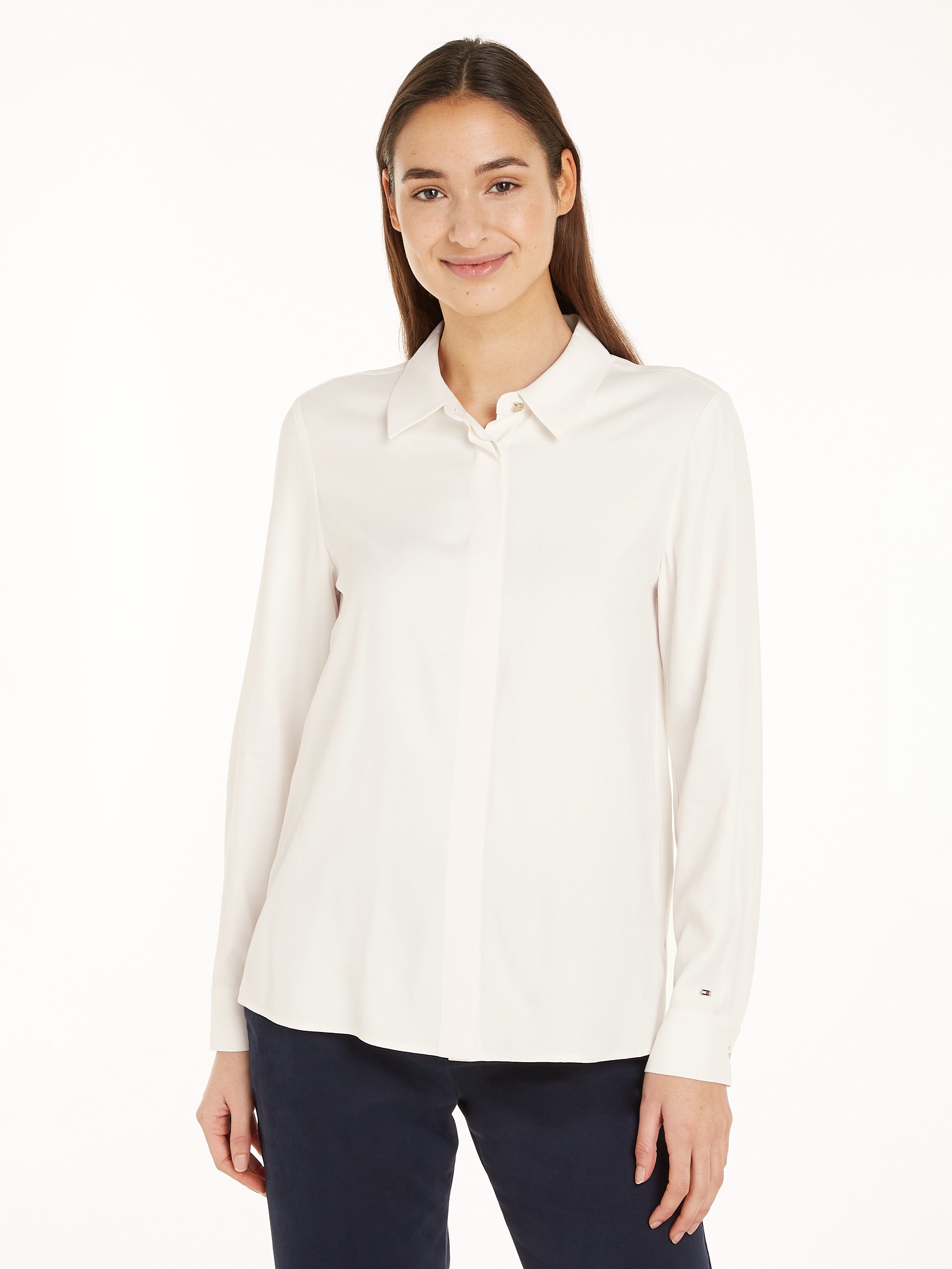 Tommy Hilfiger Blouse met lange mouwen met logovlag