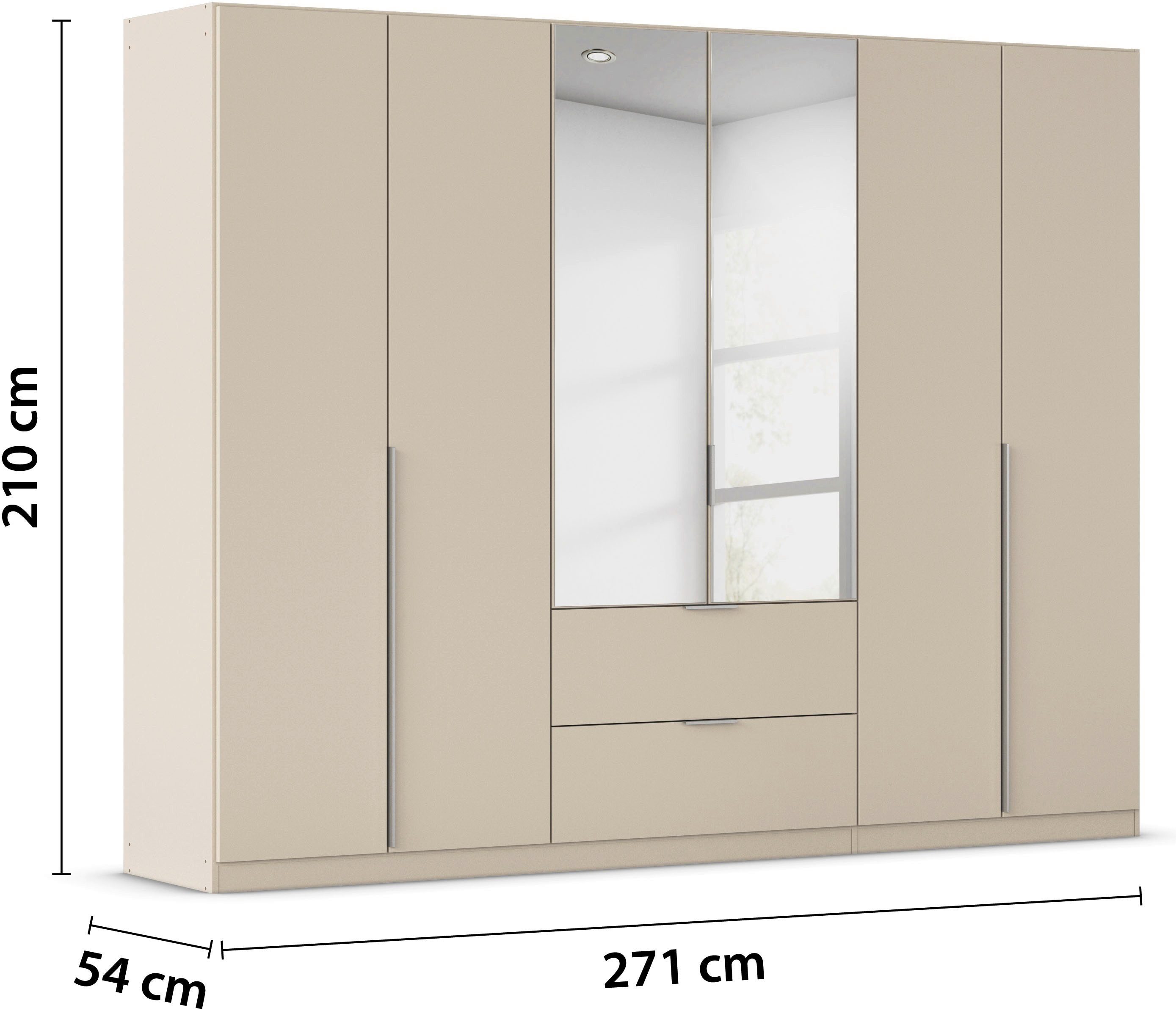 rauch Draaideurkast Kledingkast kast garderobe AGORDO met decor- of hoogglansfront