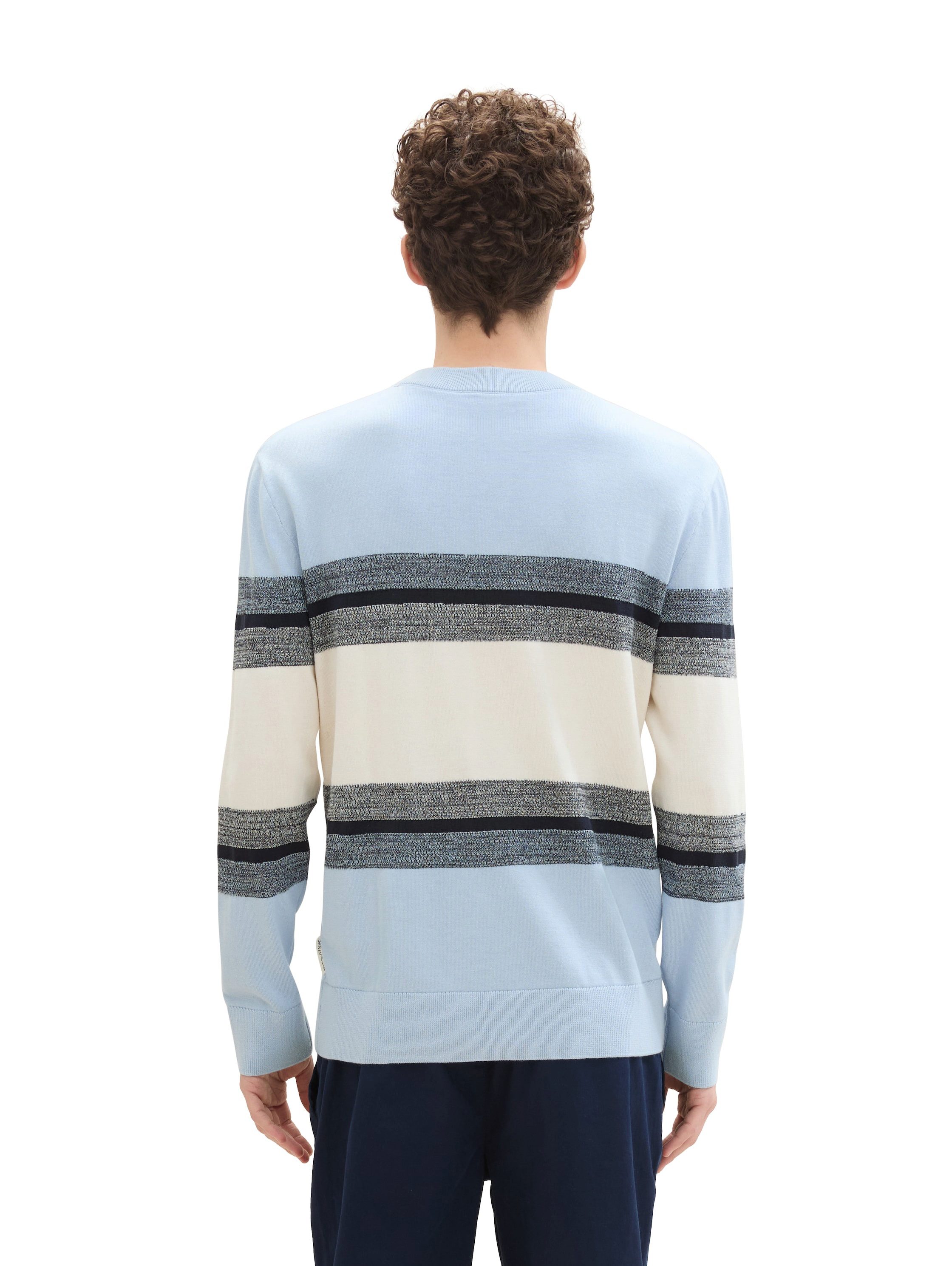 Tom Tailor Denim Gebreide trui met blokstrepen