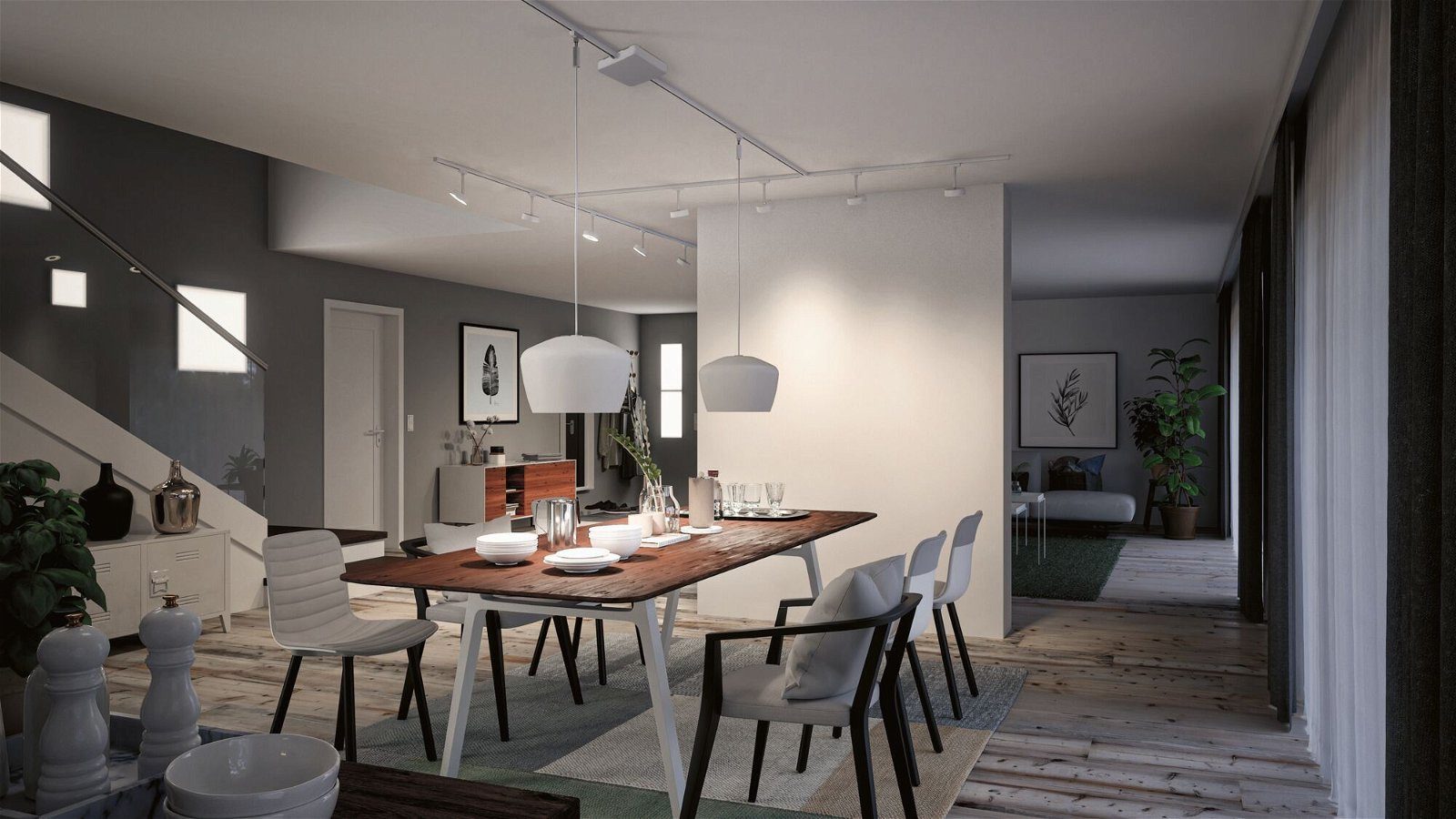 Paulmann 1-fase spanningsrail URail Aansluiting Smart Home Midden 227x196mm max. 300W (1-delig)