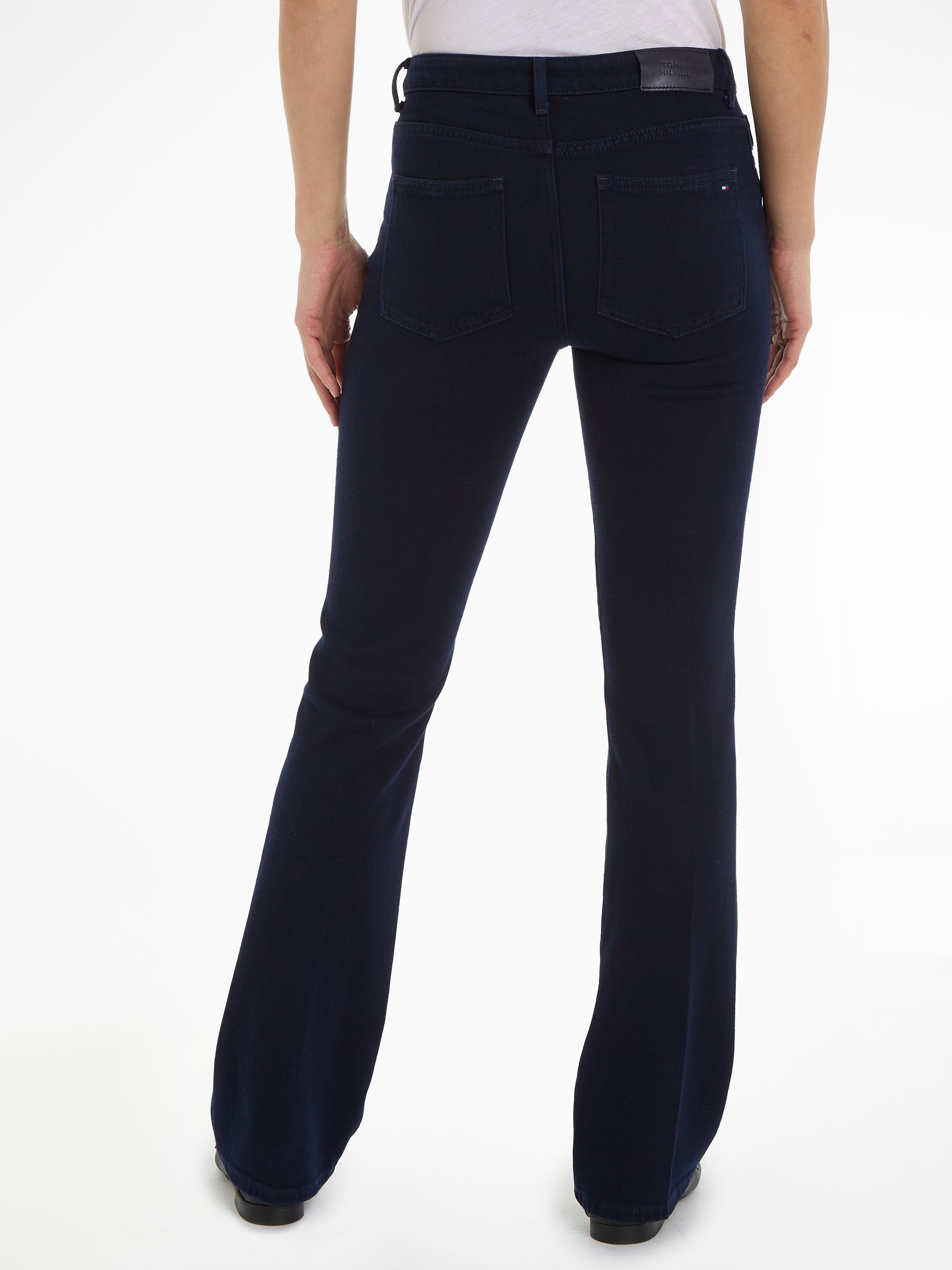 Tommy Hilfiger Bootcut jeans BOOTCUT RW BEA met leren badge