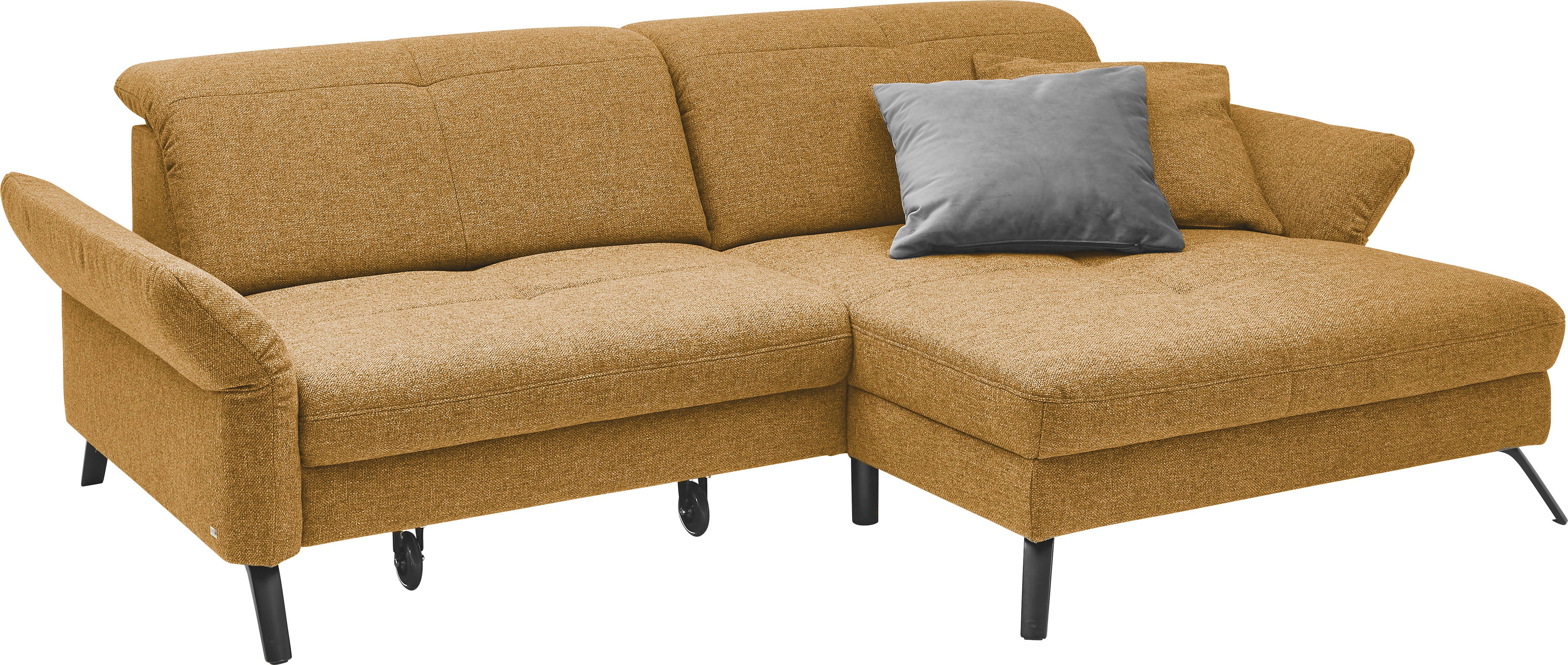 set one by Musterring Hoekbank SO 4400 V optioneel met motorische bedfunctie & hoofdverstelling, voet zwart