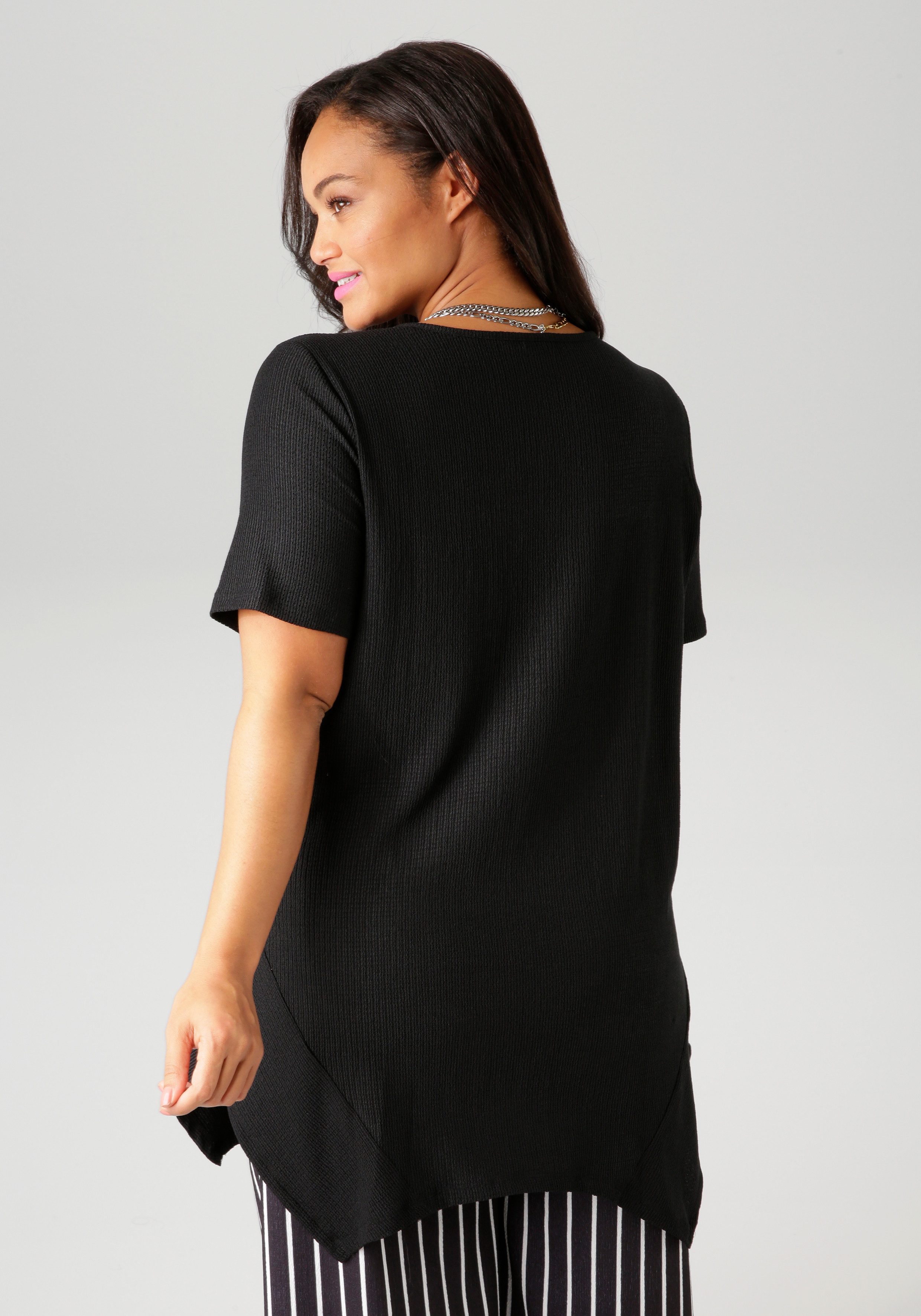 Aniston PLUS Shirt met subtiele streep-look structuur