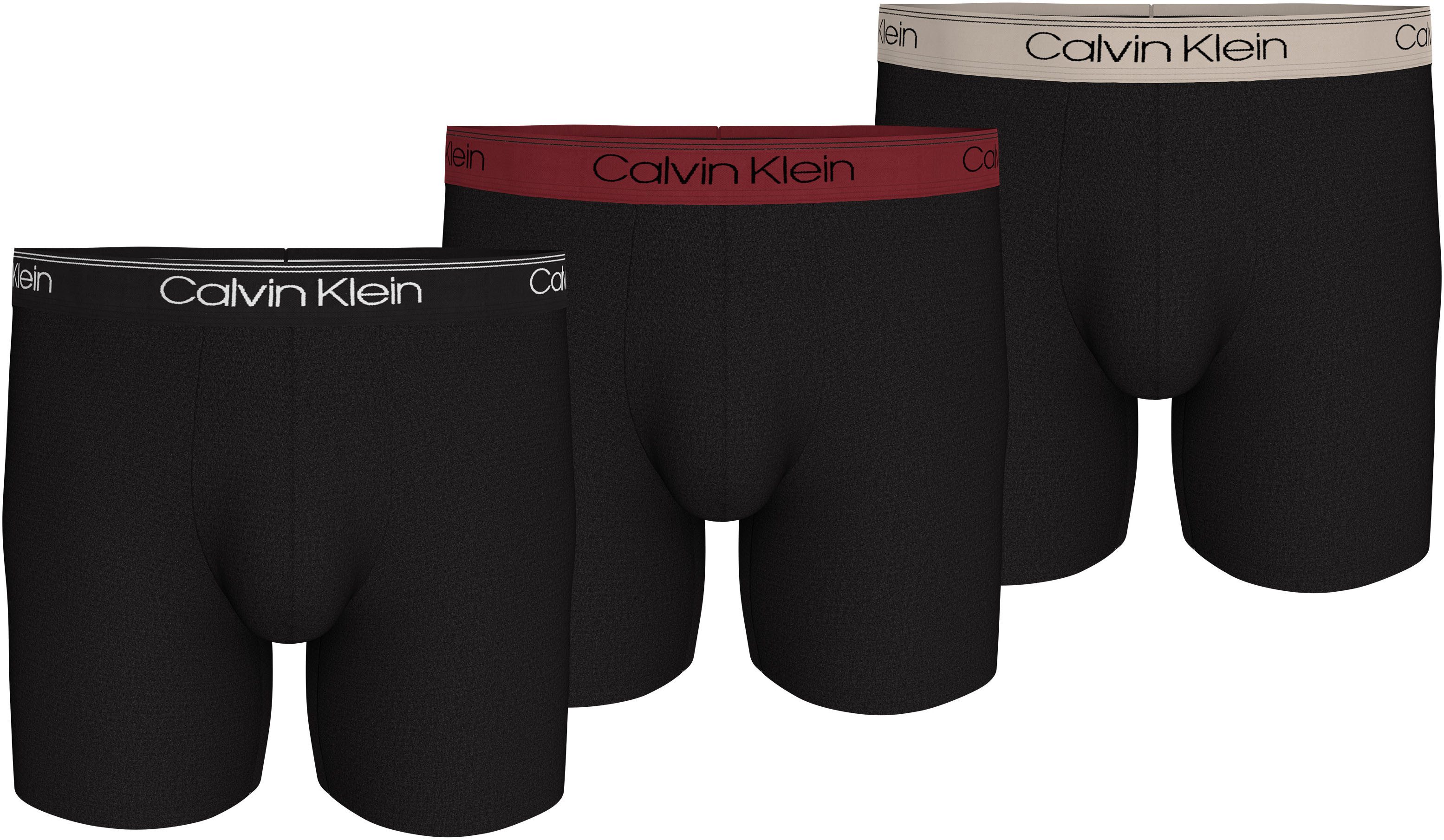 3-Pack Microfiber Stretch Boxers Calvin Klein , Black , Heren