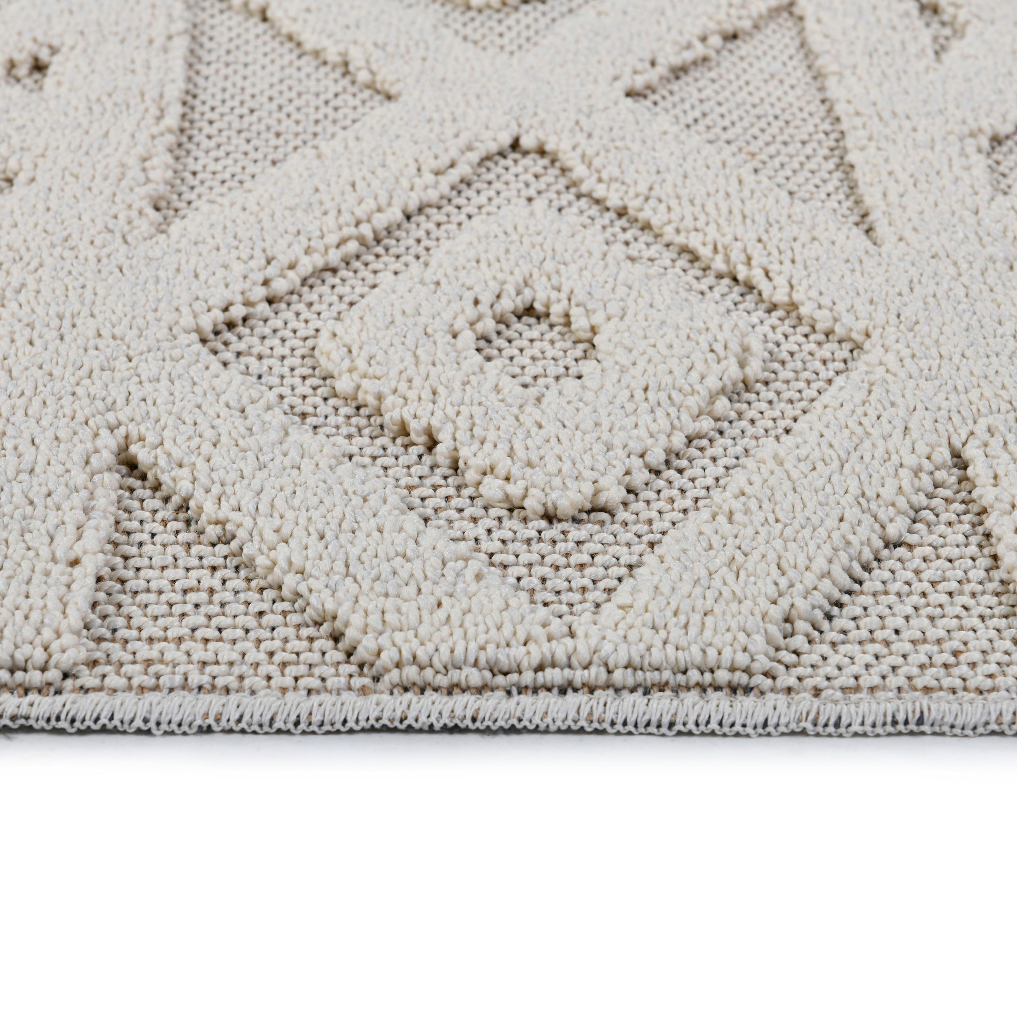 LeGer Home by Lena Gercke Vloerkleed Askja in wol-look, reliëfeffect, vloerkleed in boho-stijl