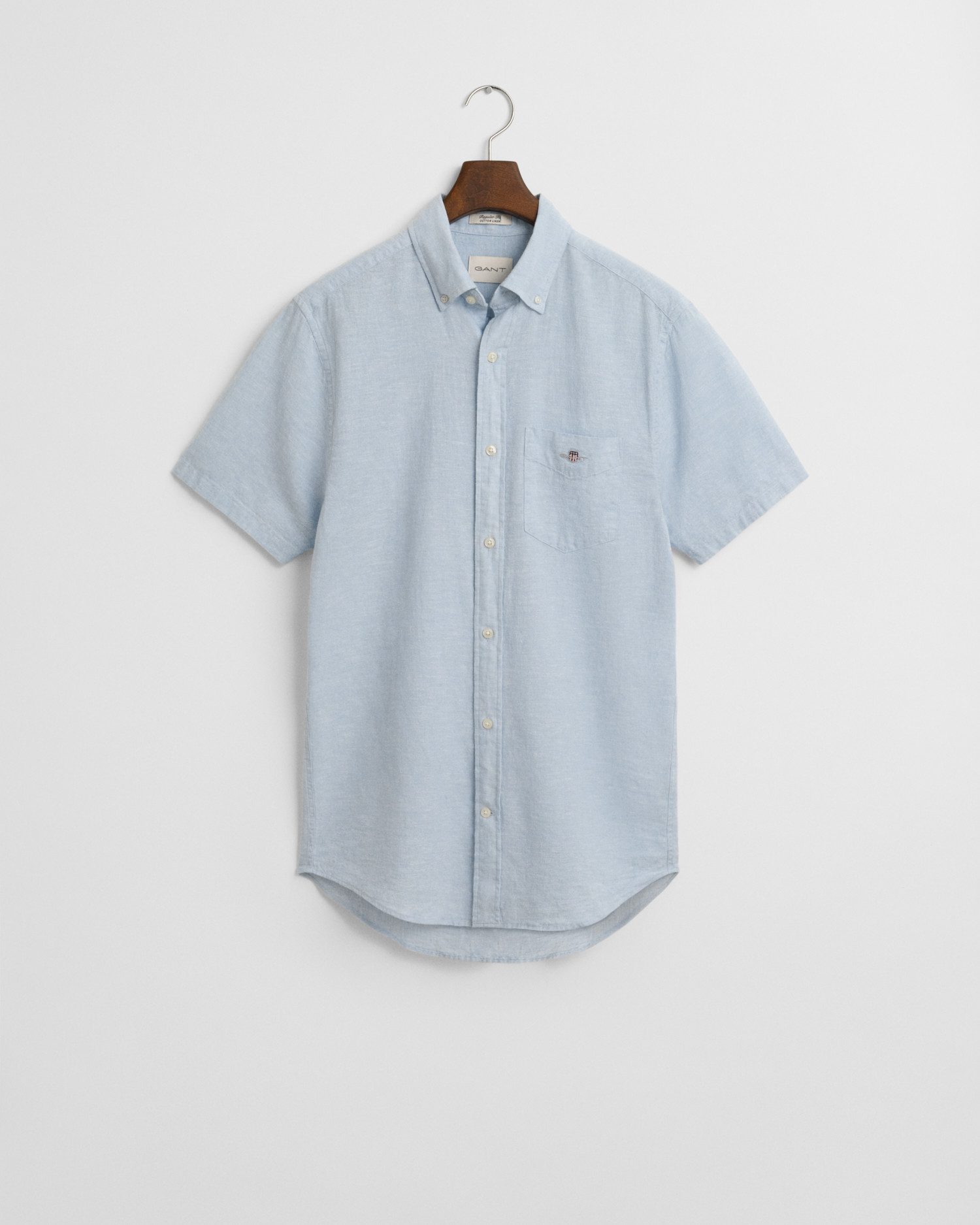 Gant Overhemd met korte mouwen REG COTTON LINEN SS SHIRT
