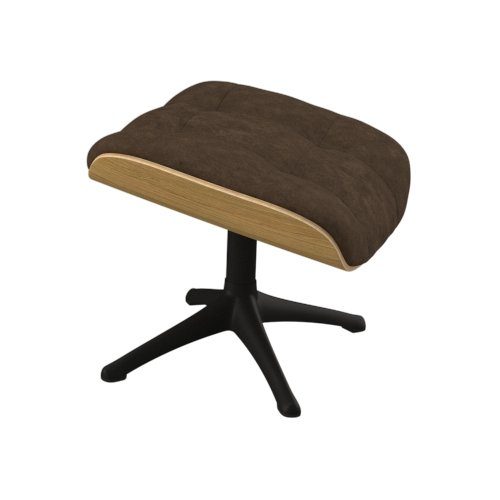 FLEXLUX Voetenbankje Skagen, hocker Hoge comfort, ontspanningsmeubels, voet zwart hockers maat Leer-look bruin