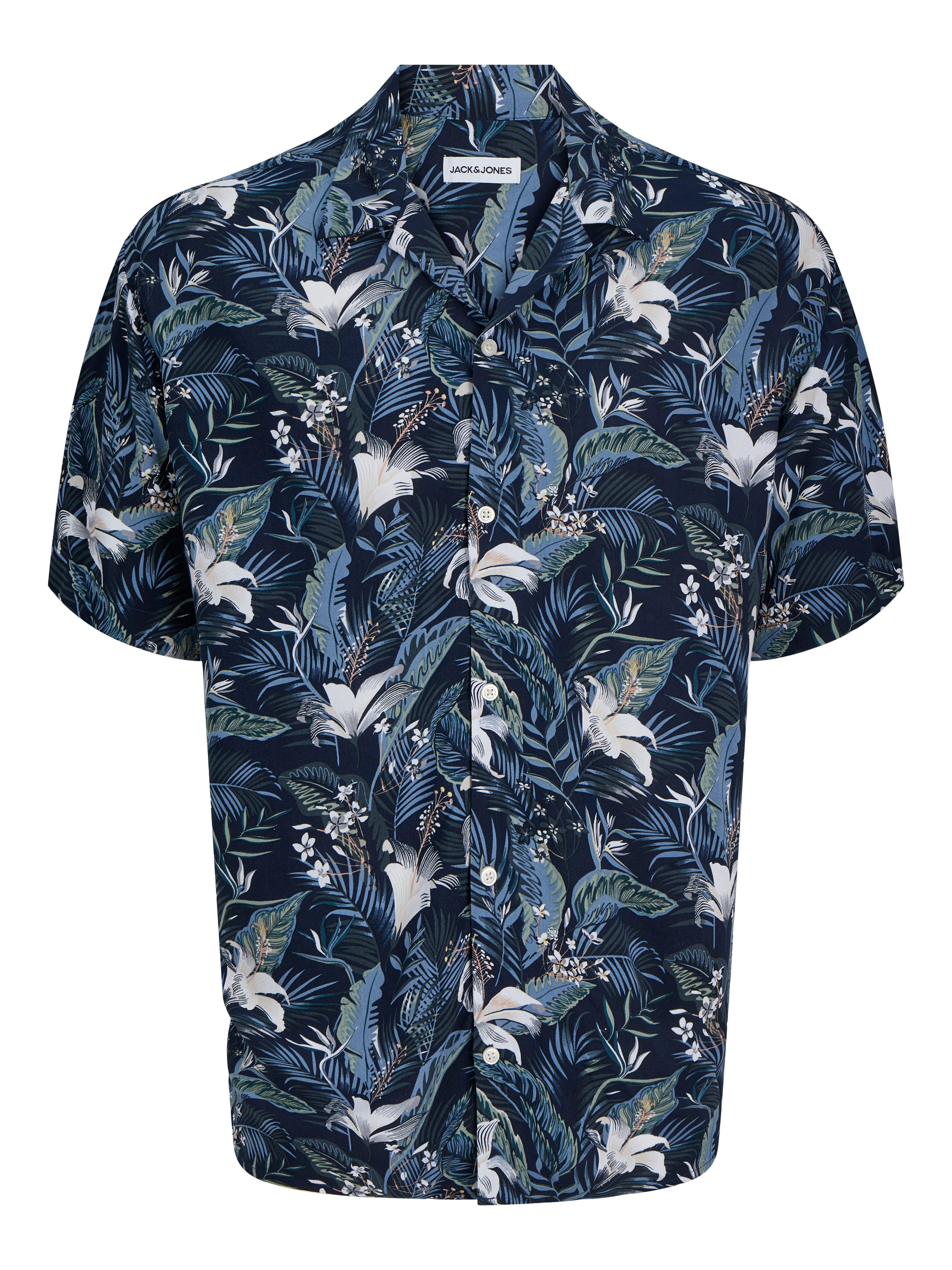 Jack & Jones Overhemd met korte mouwen JJEJEFF TROPICAL AOP RESORT SHIRT SS SN