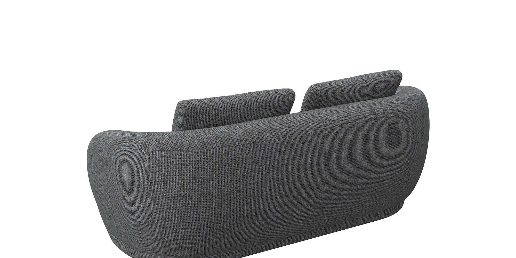 FLEXLUX 2,5-zits Torino, rond, bank, loveseat Modern, organisch bankontwerp, koudschuim, golfvering