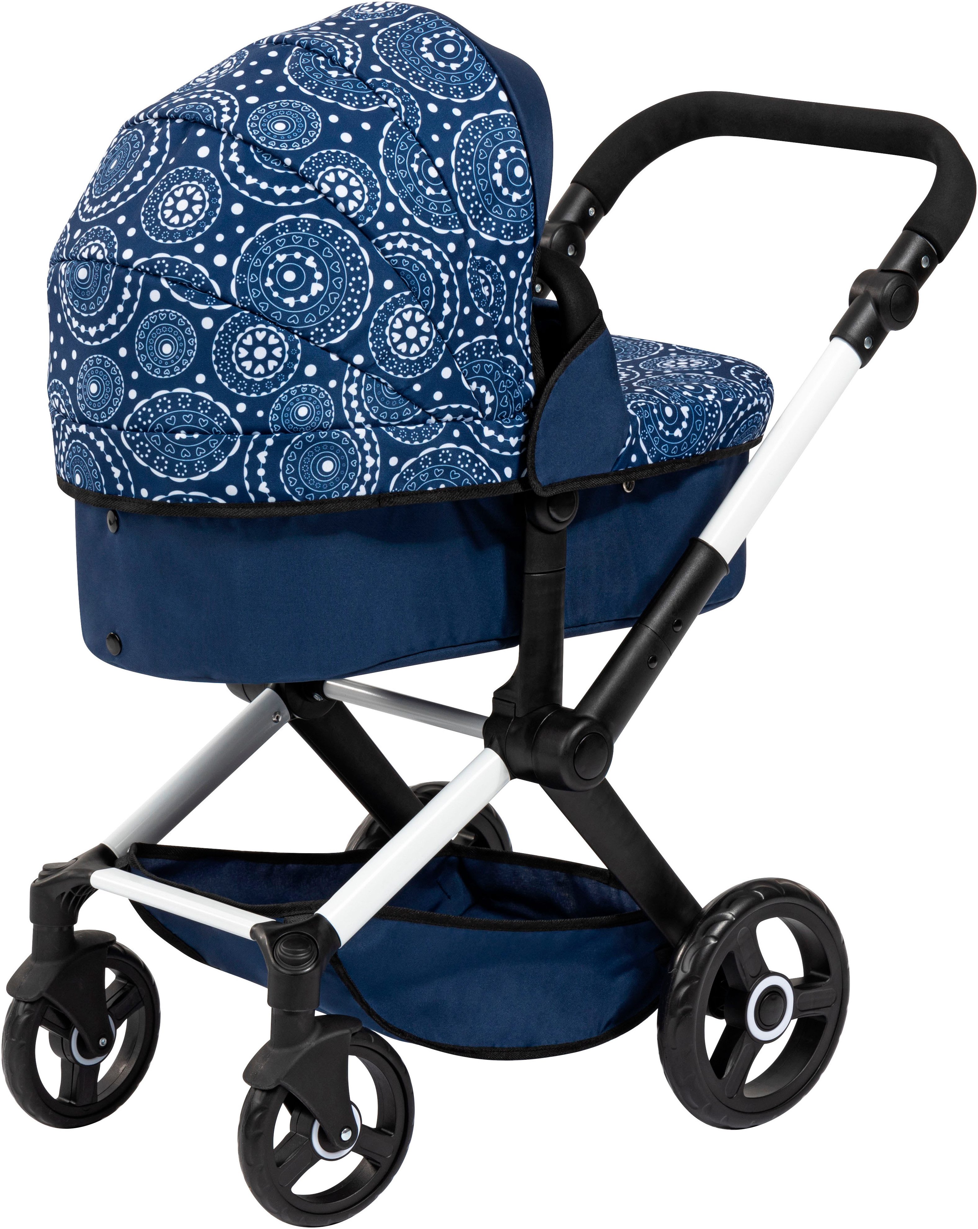Bayer Combi-poppenwagen Xeo, blauwe strik