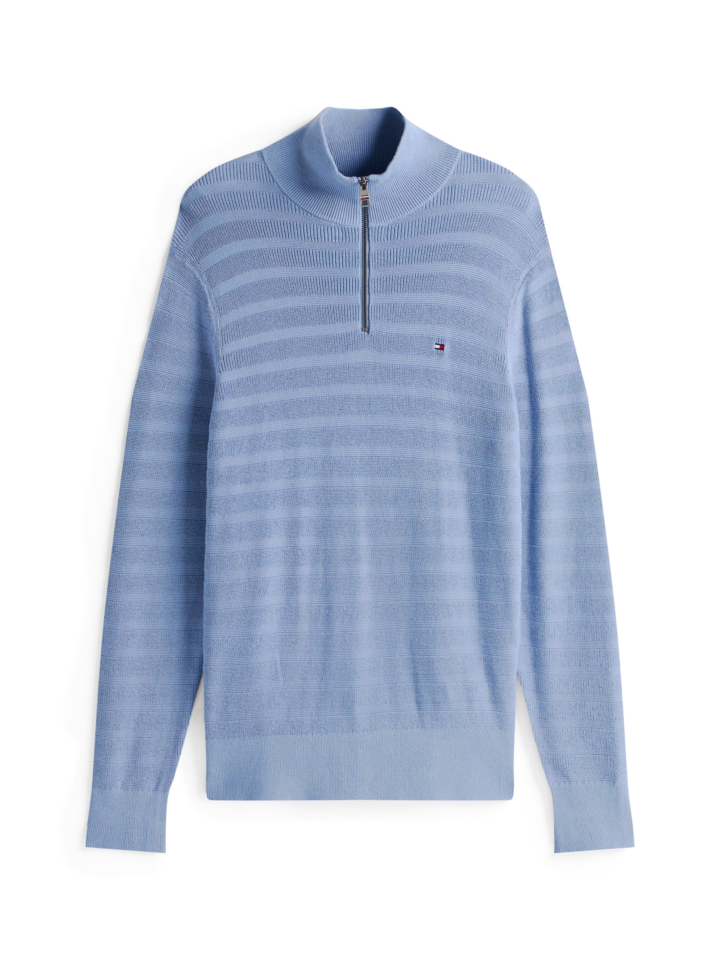 Tommy Hilfiger Schipperstrui STRIPE STRUCTURE ZIP MOCK