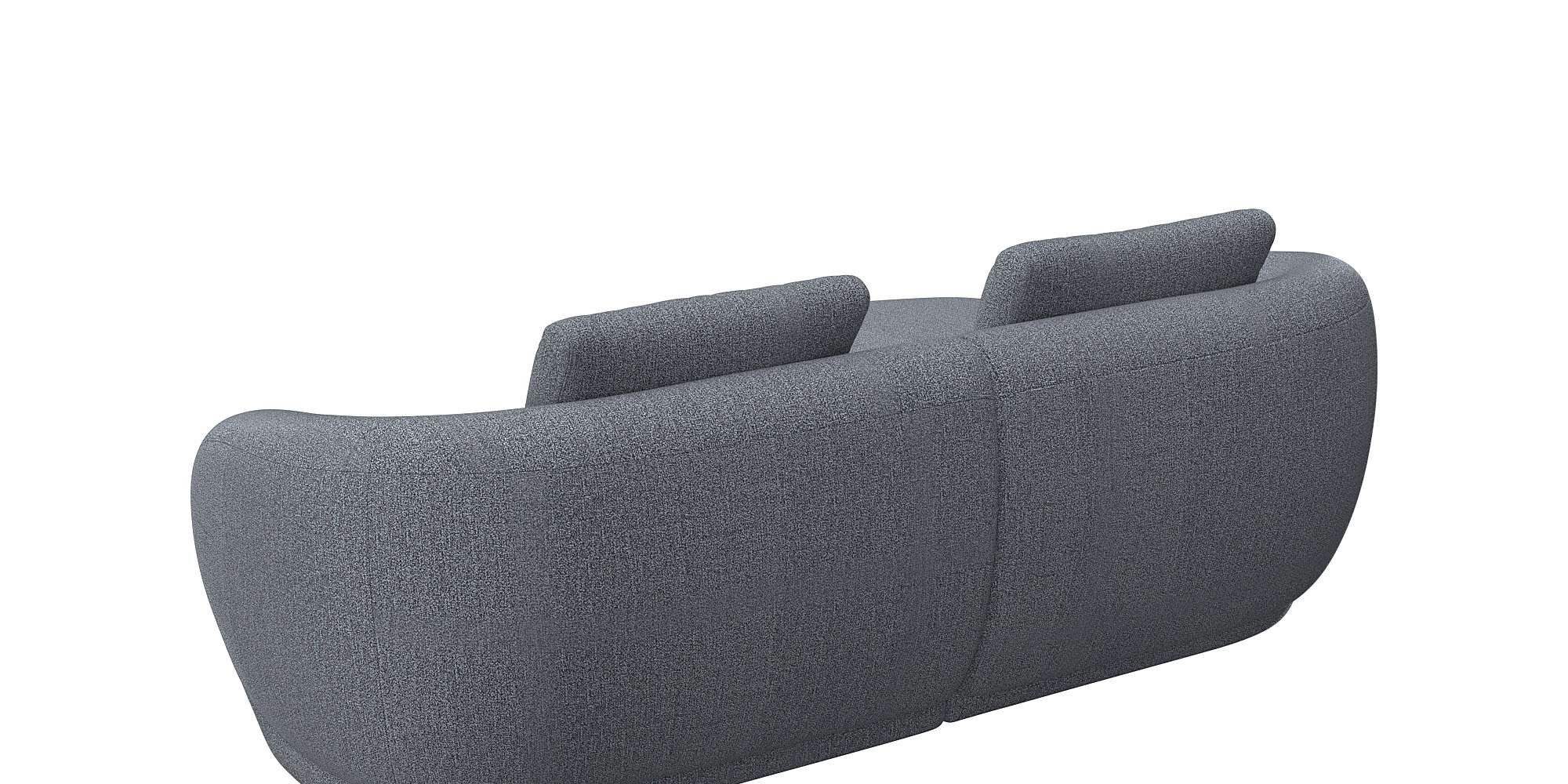 FLEXLUX Zithoek Torino, rond, L-vorm, bankhoek met recamière, longchair-sofa