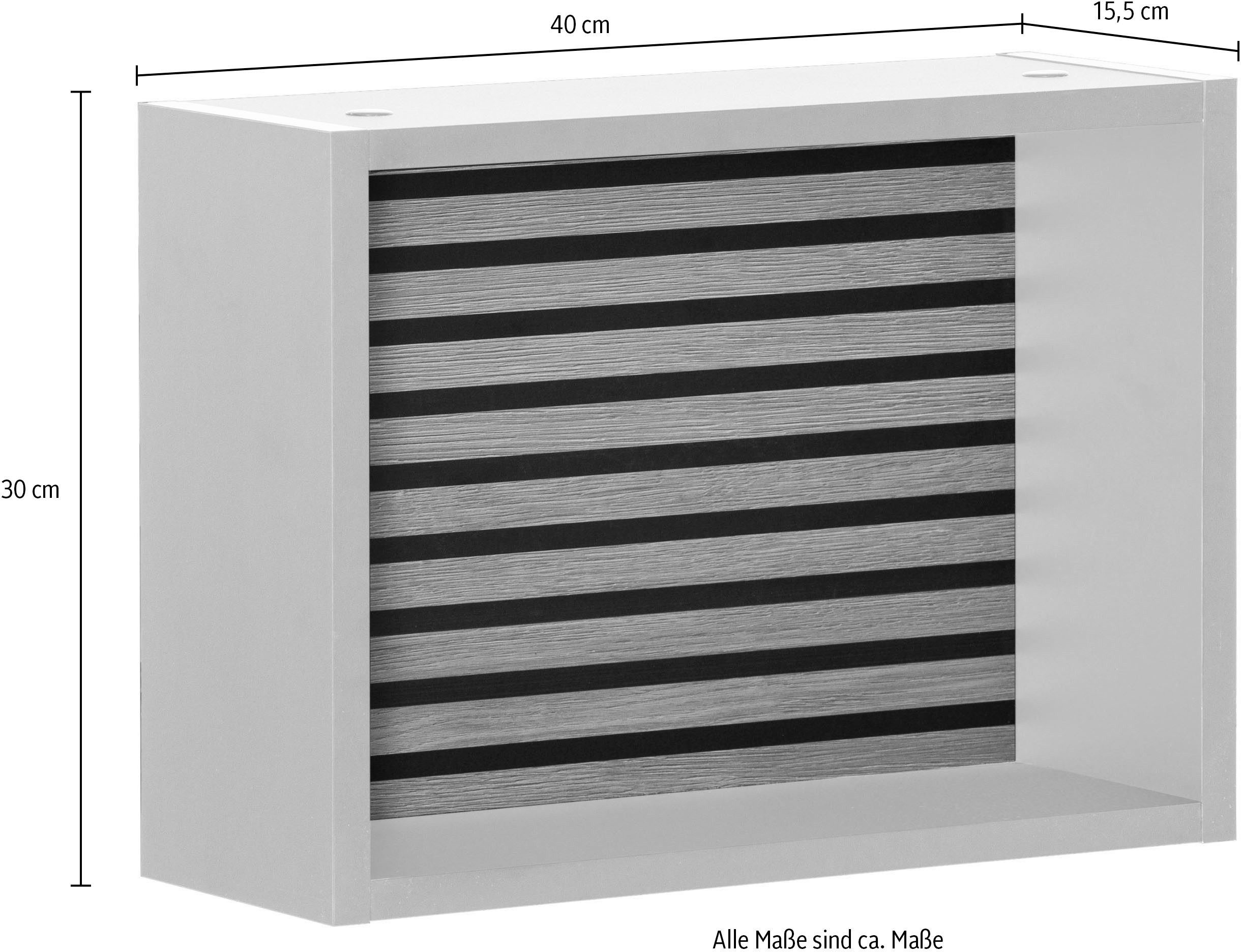 Schildmeyer Wandplank Ekko, breedte 40 cm Achterwand met akoestisch print, wandmontage