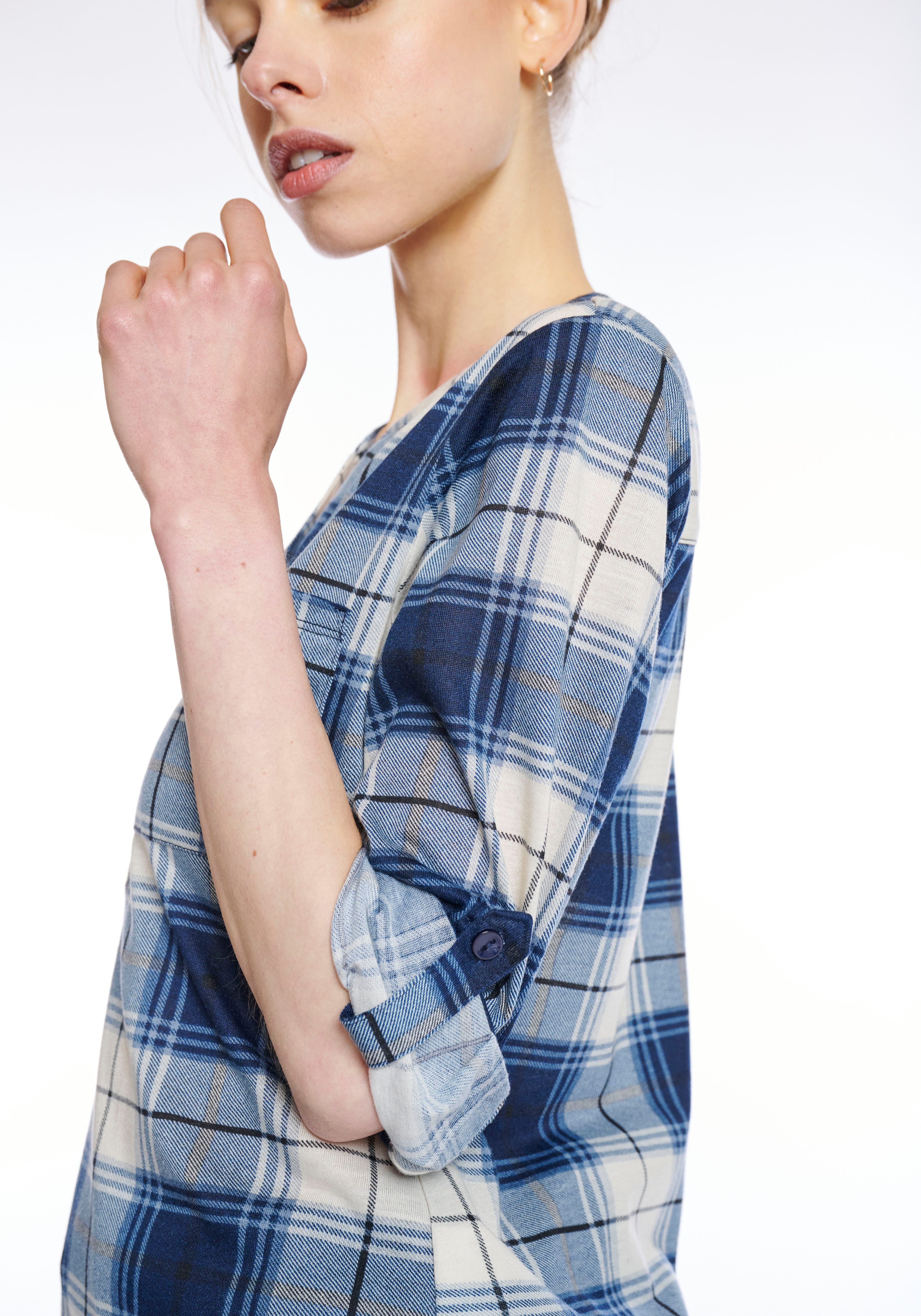 HaILYS Geruite blouse 3/4 P BL Di44nara