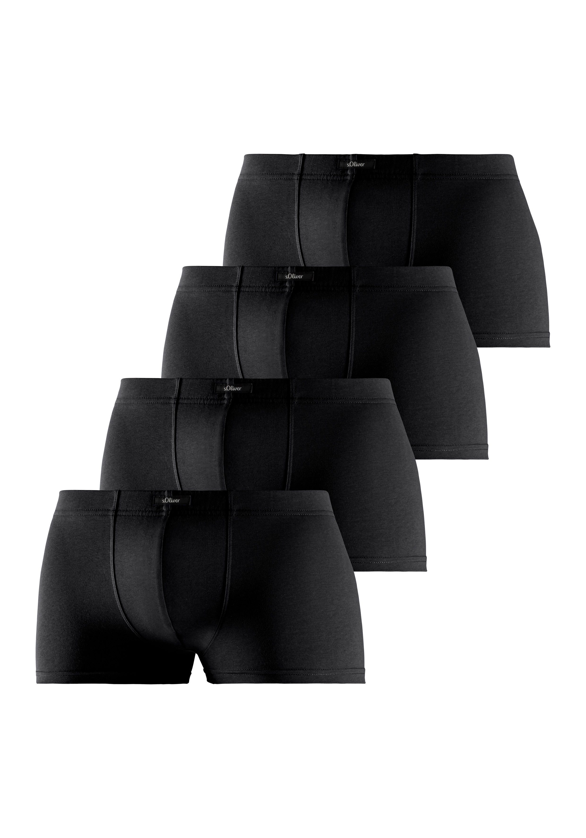 s.Oliver RED LABEL Beachwear Hipster strak zittende boxershorts van katoenmix verpakt in een doos (blik 4 stuks)
