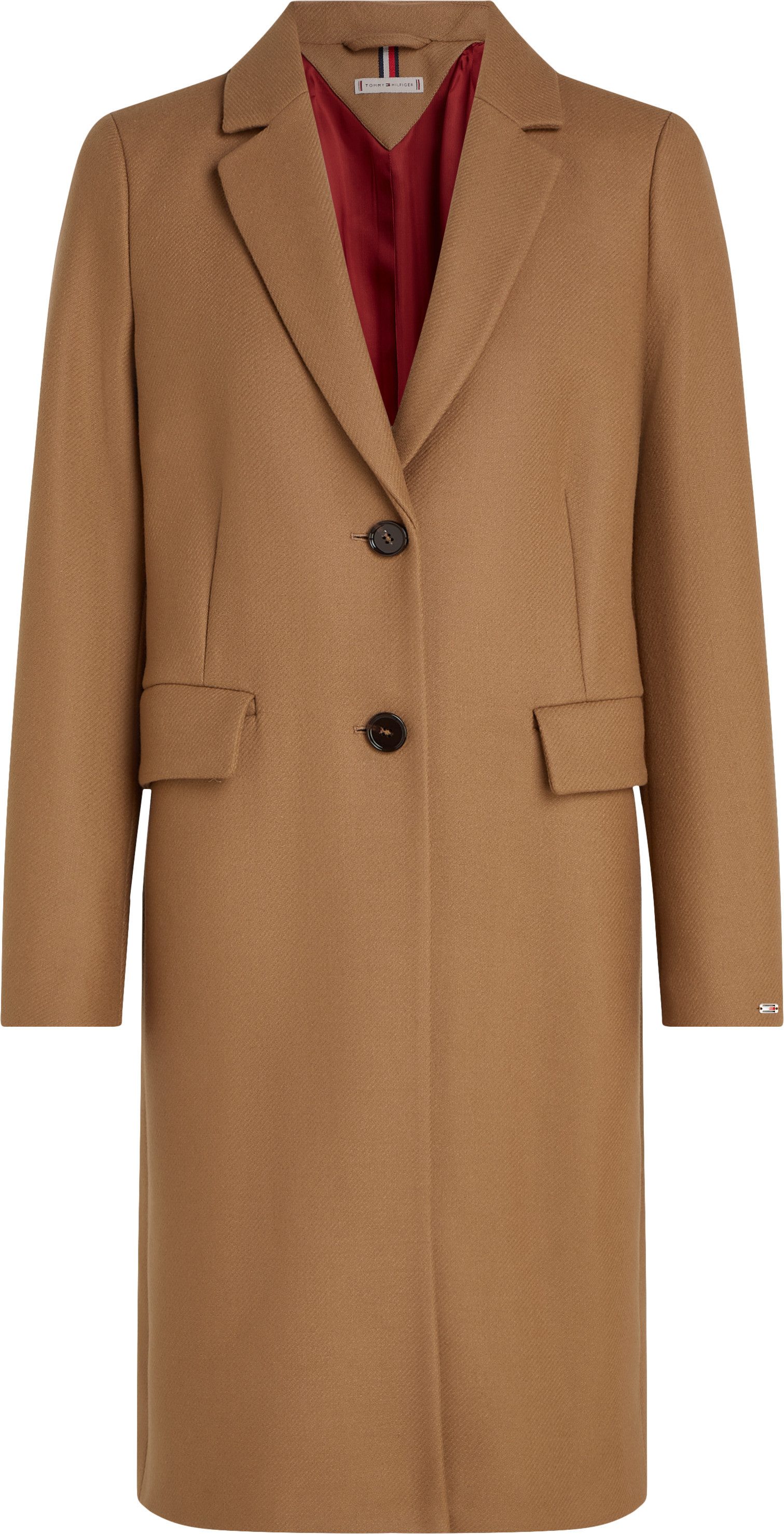 Tommy Hilfiger Lange jas met gestempeld logo