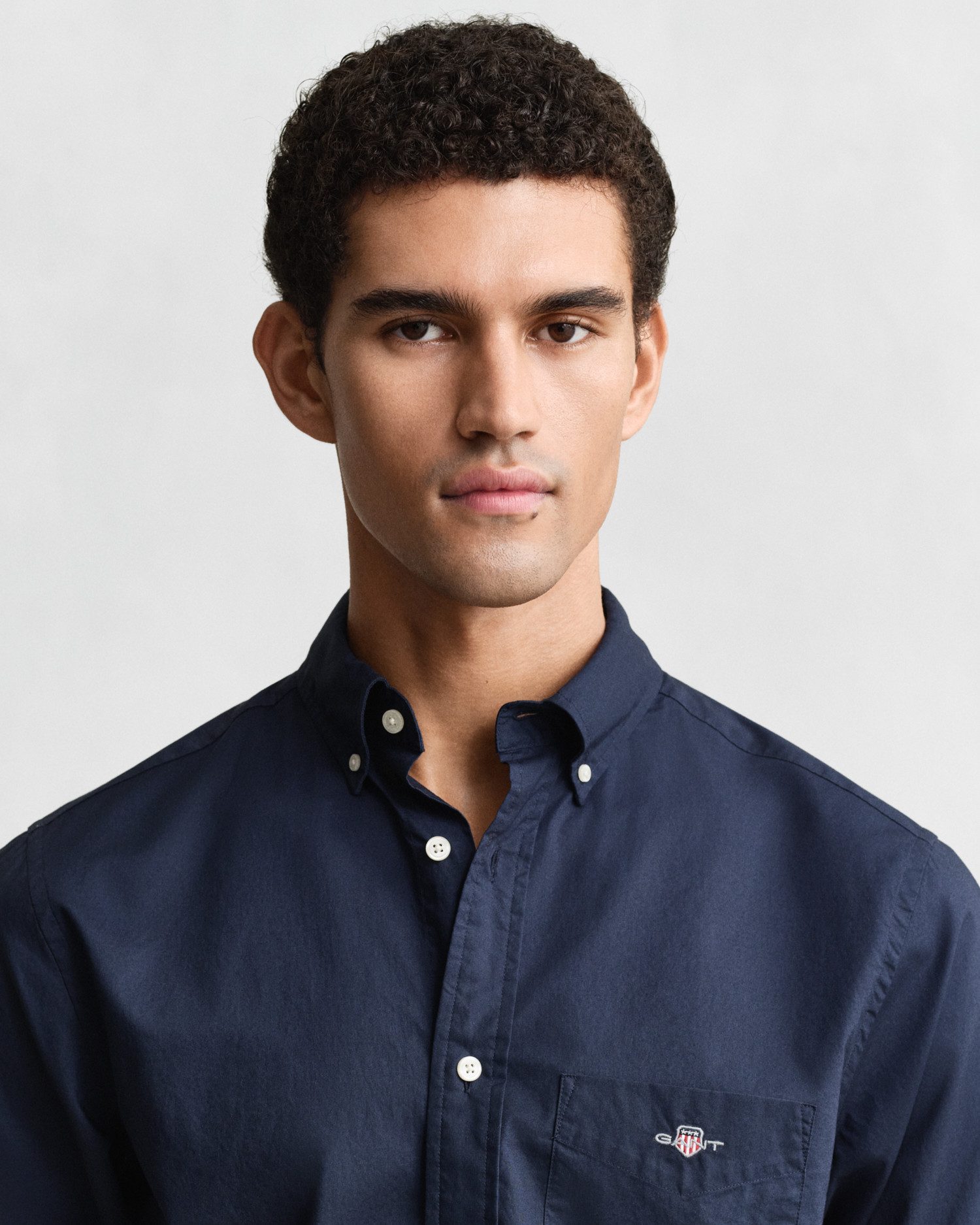 Gant Overhemd met lange mouwen Regular fit poplin overhemd licht slijtvast easy care