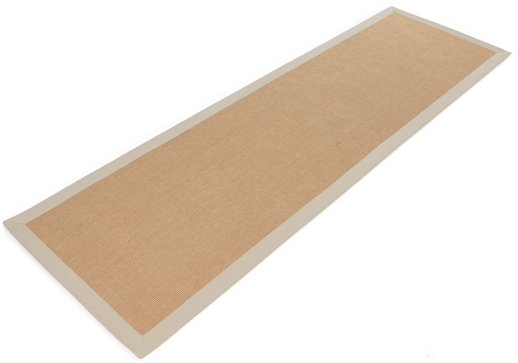 carpetfine Loper Sisal met gekleurd randdessin, antislip achterzijde