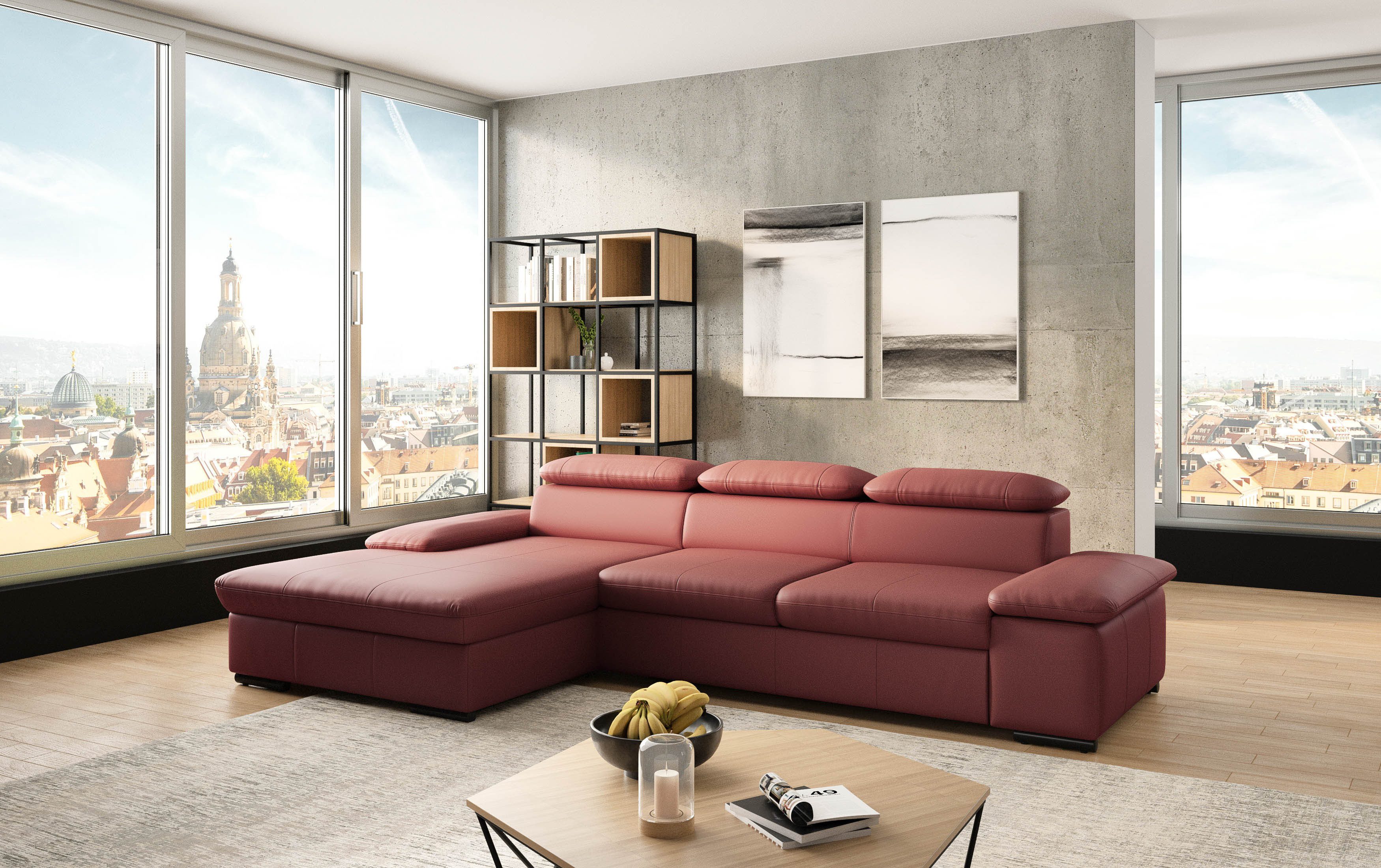 sit&more Hoekbank Alcudia L-vorm optioneel met slaapfunctie