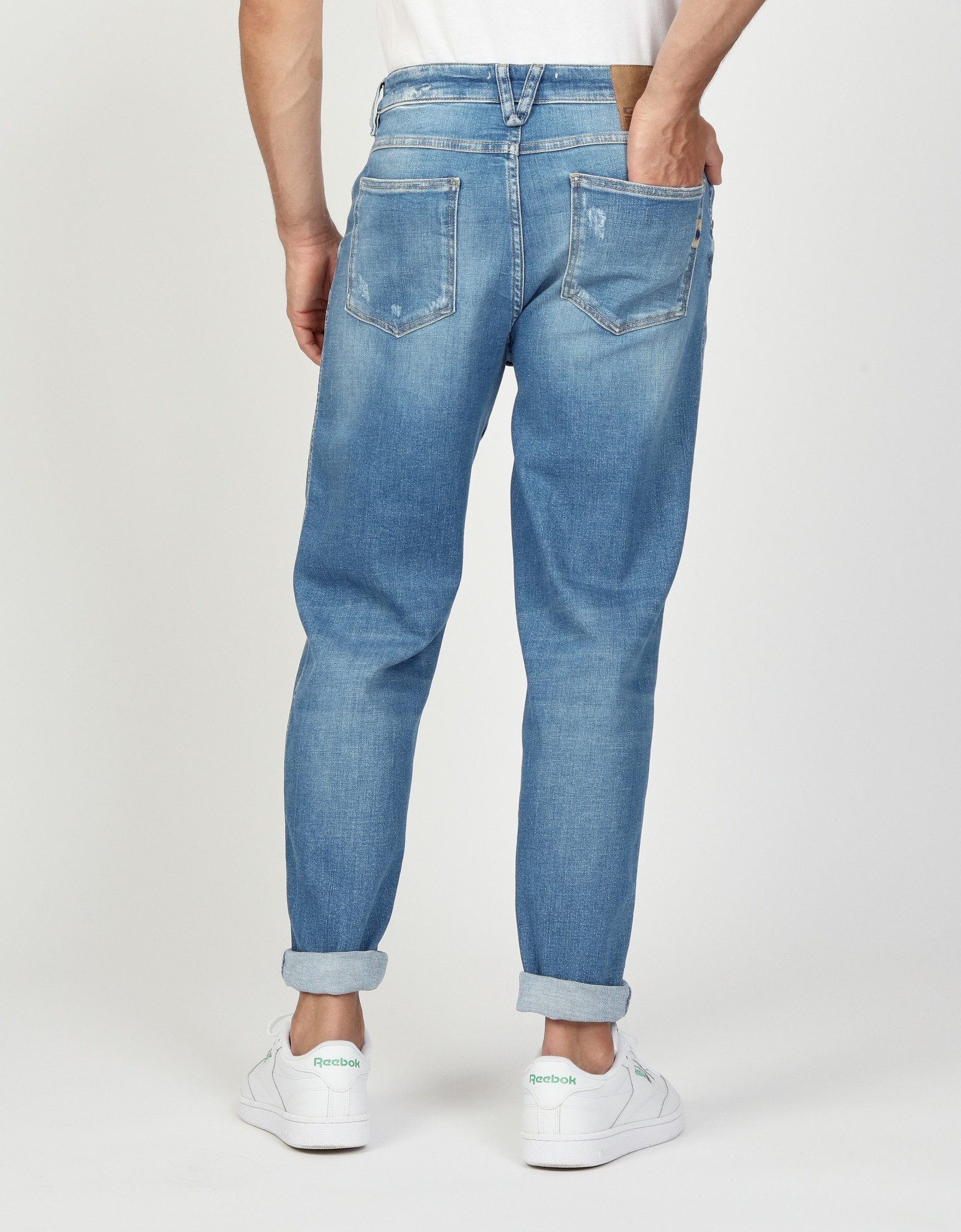 GANG Stretch jeans 94MARCO in relaxte 5-pocket stijl met dubbele riemlus