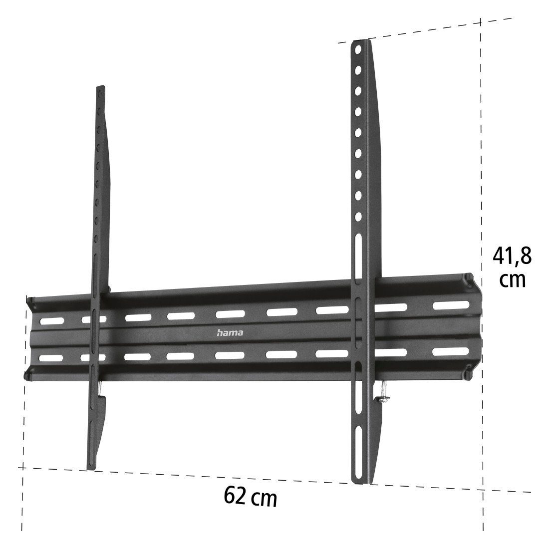 Hama Tv-wandhouder TV-beugel plat, stijf, 81 - 191 cm (32"-75"), 43", 50", 55", 65"