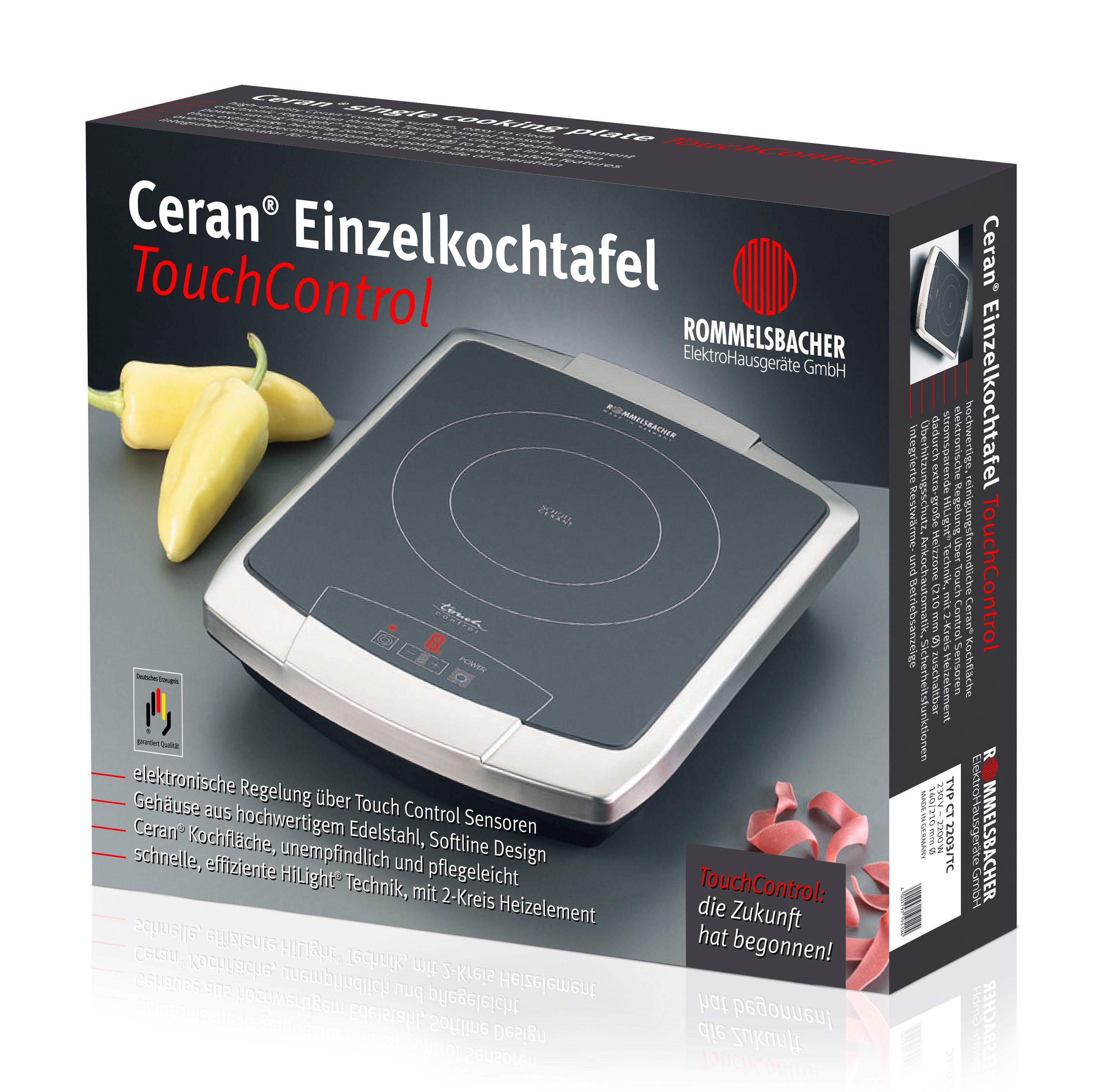 Rommelsbacher Enkele kookplaat CT 2203/TC