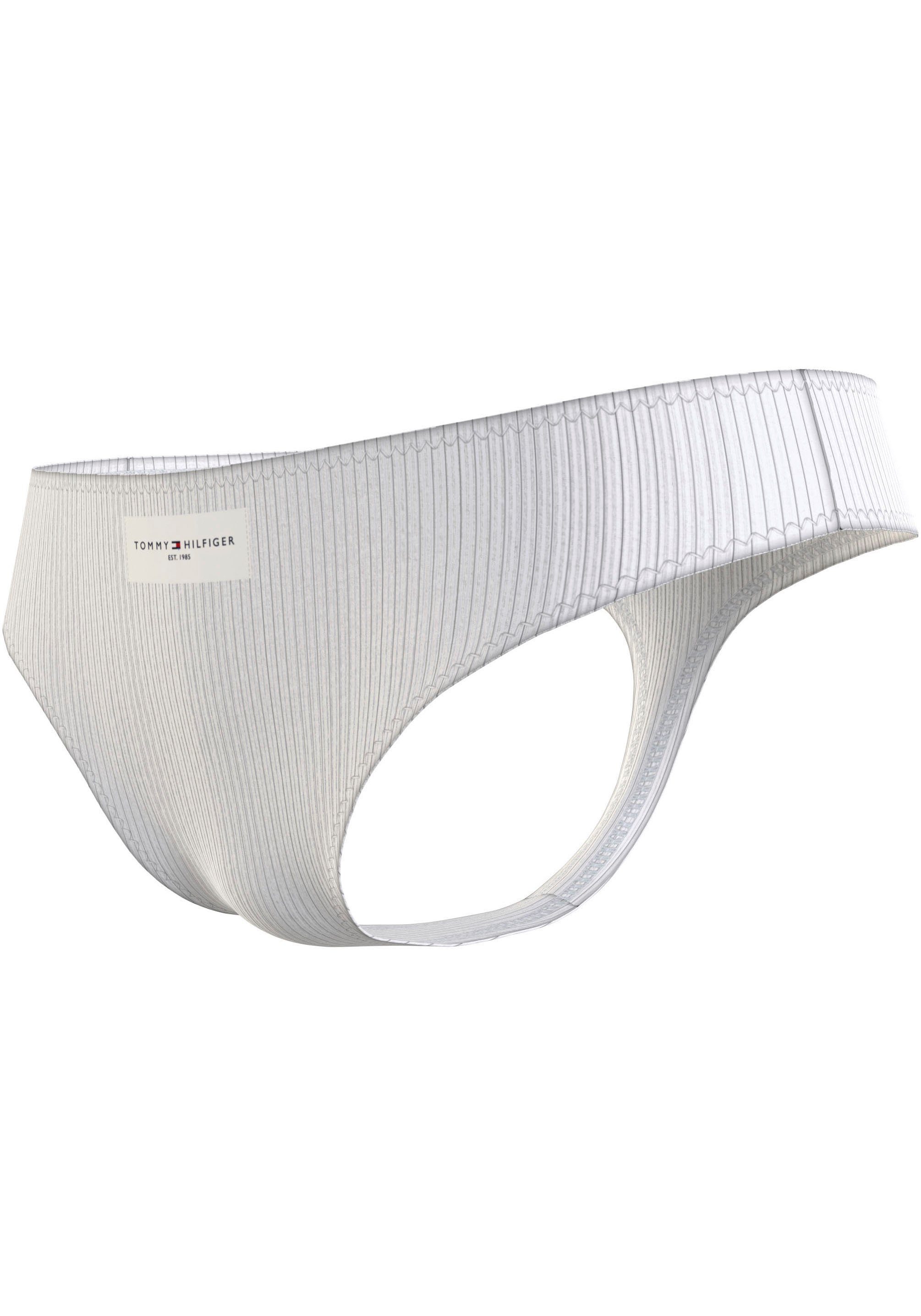 Tommy Hilfiger Underwear Slip 3P THONG (EXT. SIZE) in rib-look met tommy hilfiger logo-badge (3 stuks)