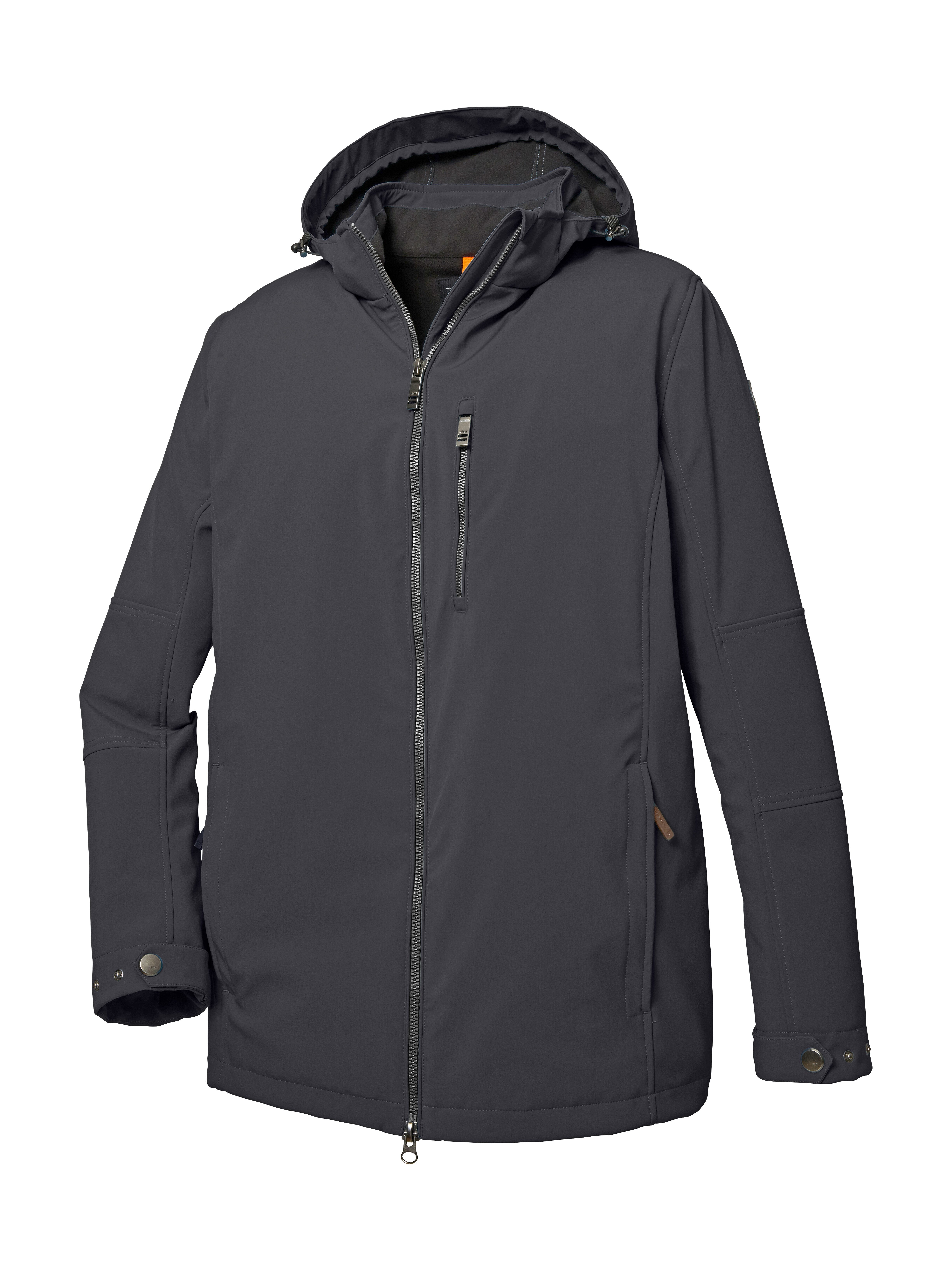 STOY Softshell-jack STW 17 MN SFTSHLL JCKT Waterafstotende, ademende softshelljas met afneembare capuchon
