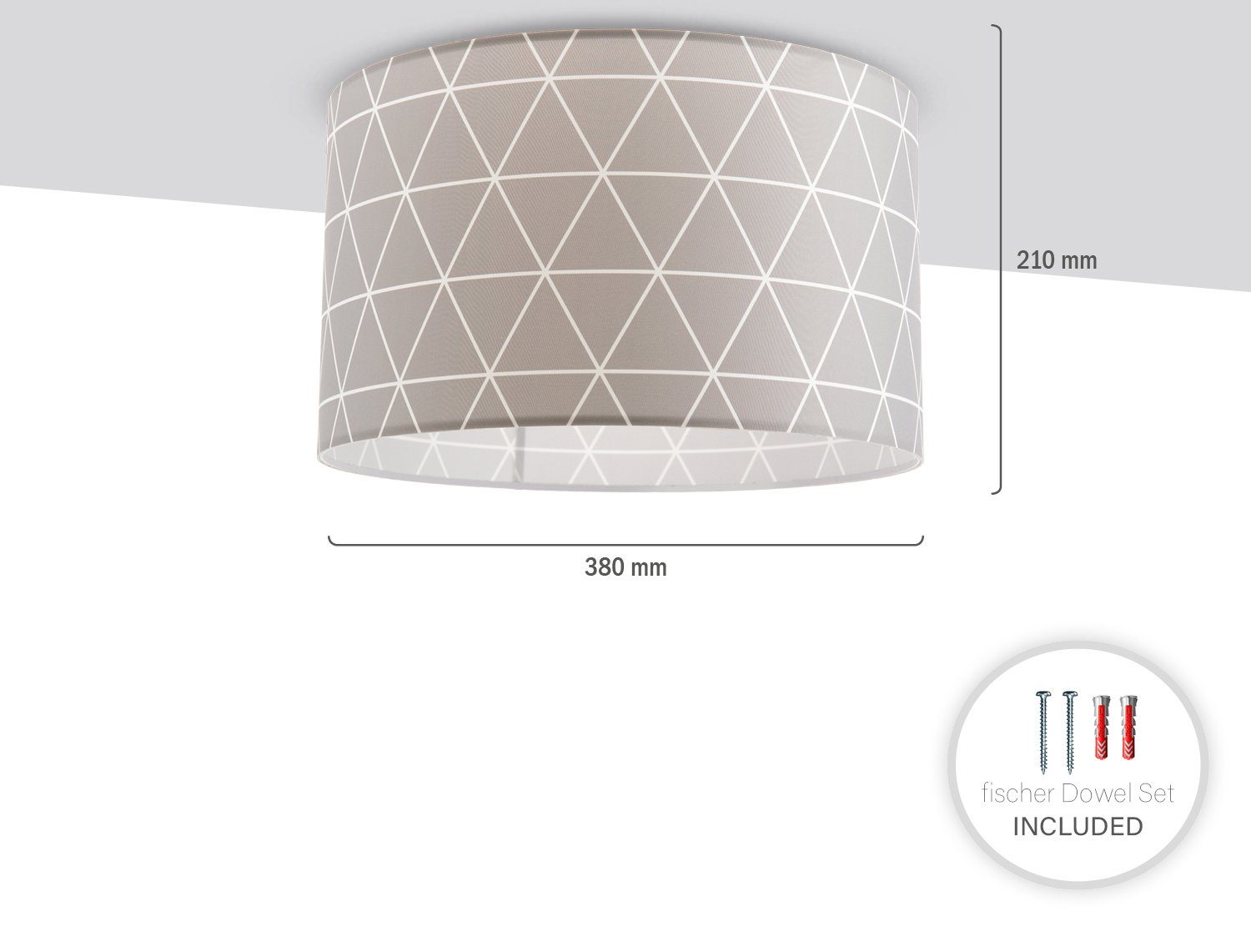 Paco Home Plafondlamp Stella 401 Plafondlamp woonkamer slaapkamer hanglamp Scandi ruiten E27
