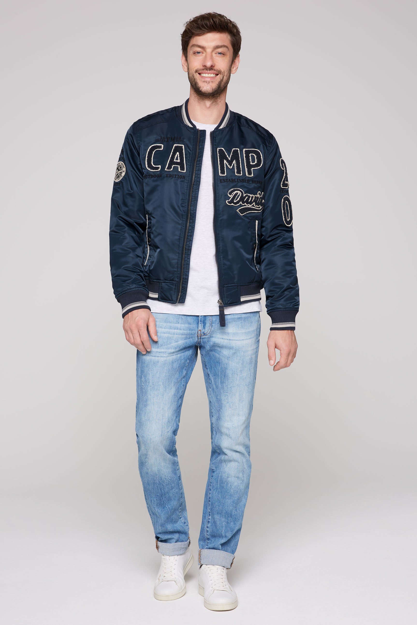 CAMP DAVID Blouson met groot frotté-logo