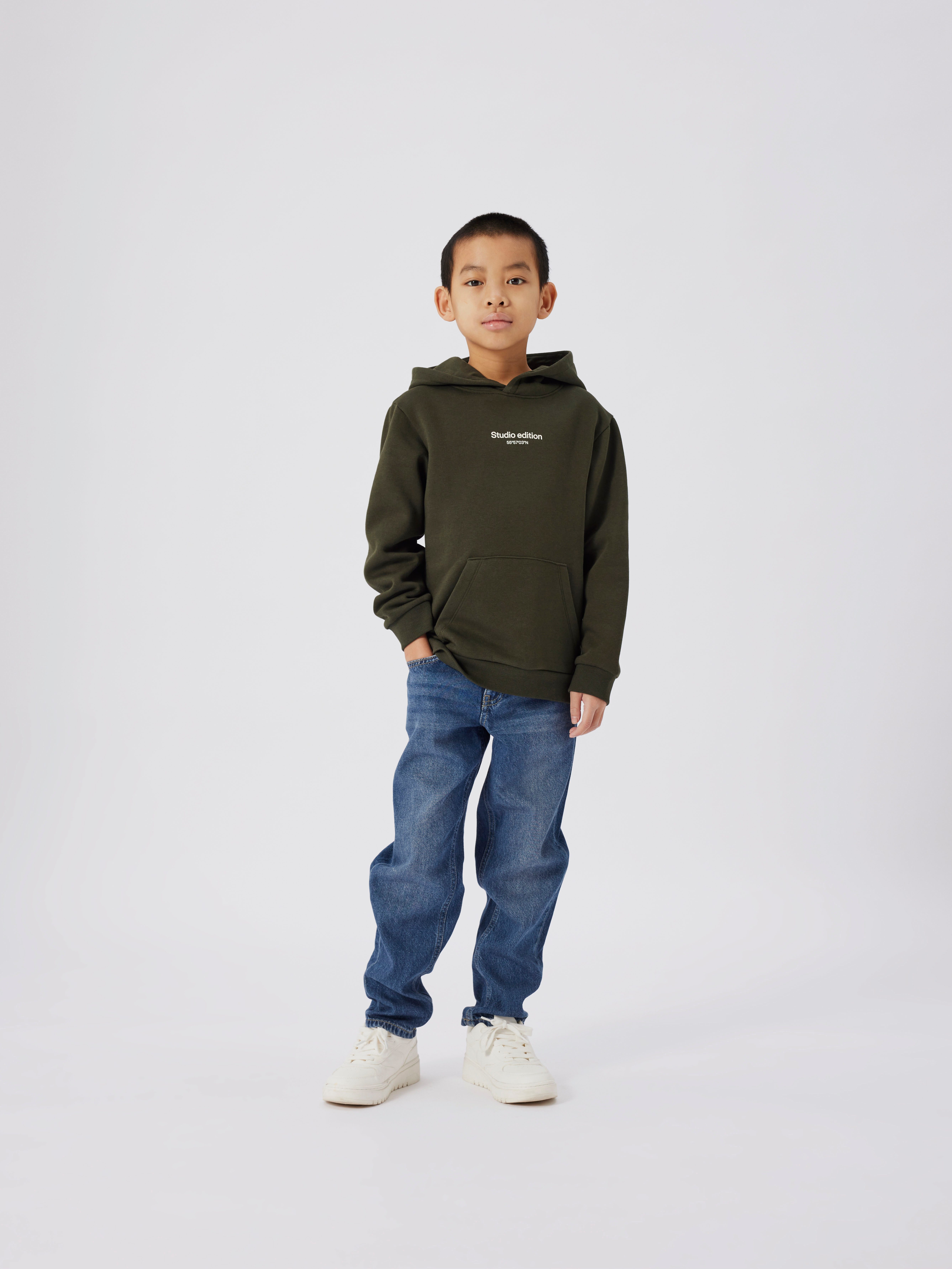 Name It Sweatshirt NKMBRODY LS NREG SWEAT WH BRU NOOS