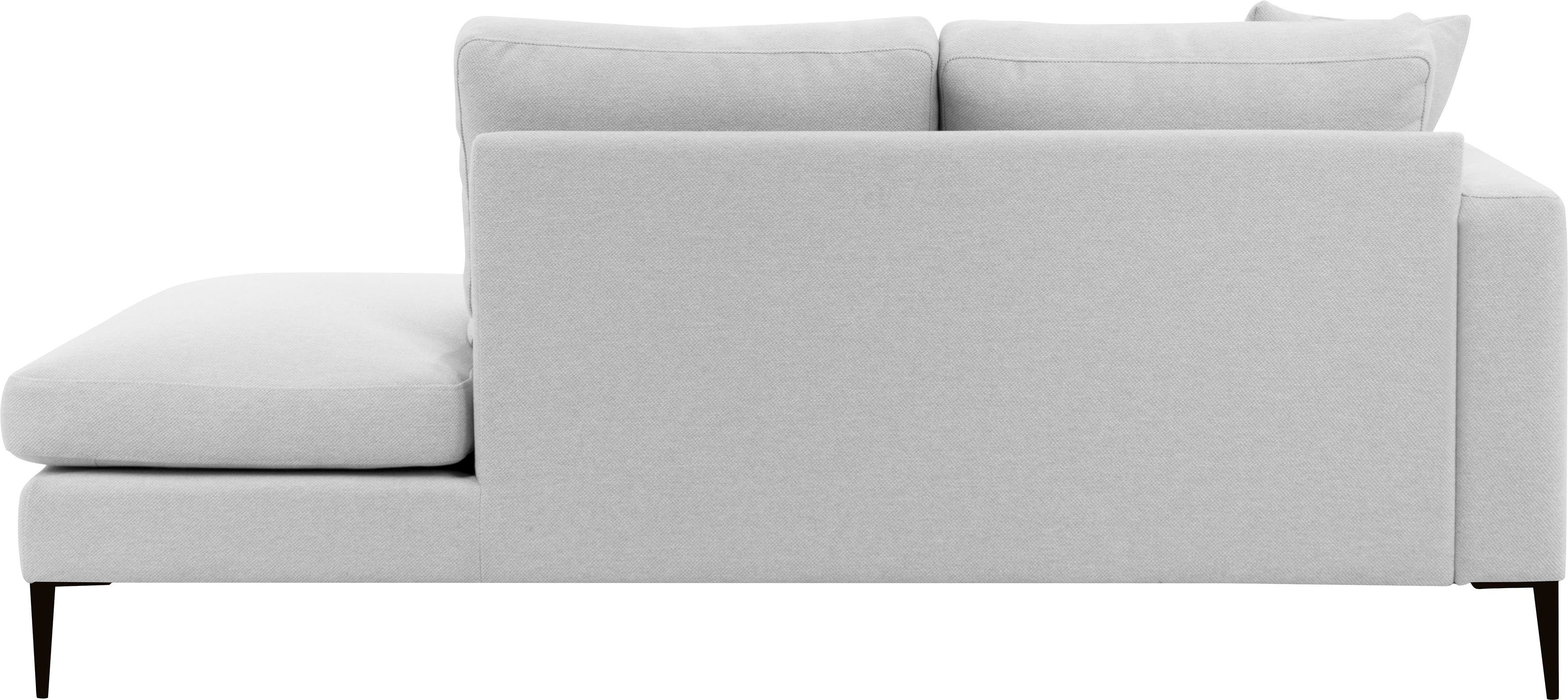 Leonique Récamier Cozy chaise longue, afmetingen B/D/H: 195/97/80 cm met los kussen en metalen poten, armleuning naar keuze links of rechts