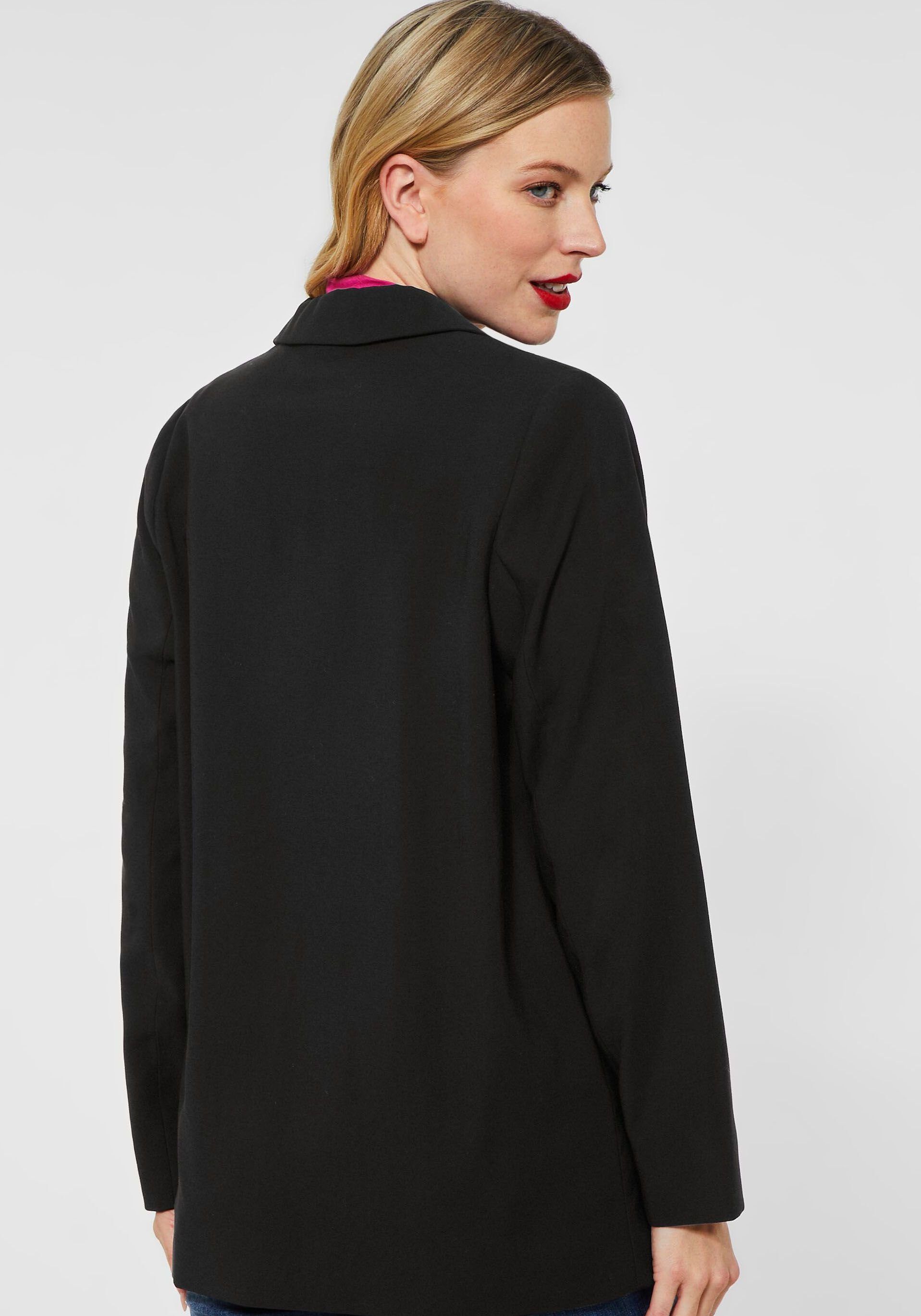 STREET ONE Lange blazer met 1-knoopsluiting