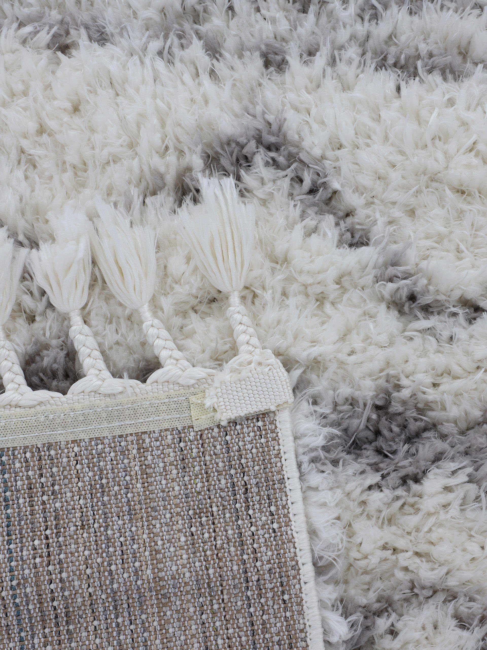 carpetfine Hoogpolige loper Eddy met franje, woonkamer