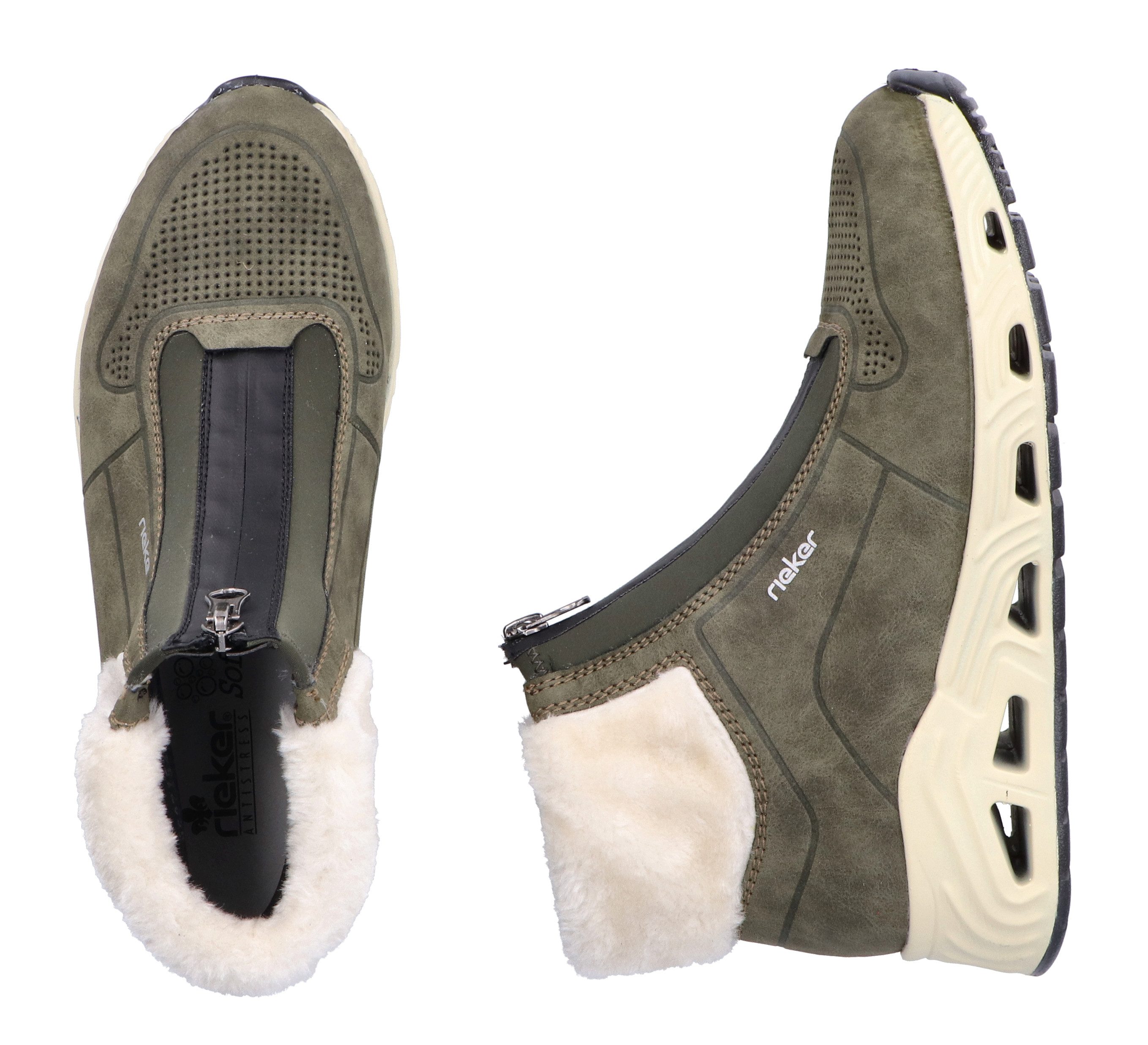 Rieker Sneakers vrijetijdsschoen, instaplaarzen met voorrits