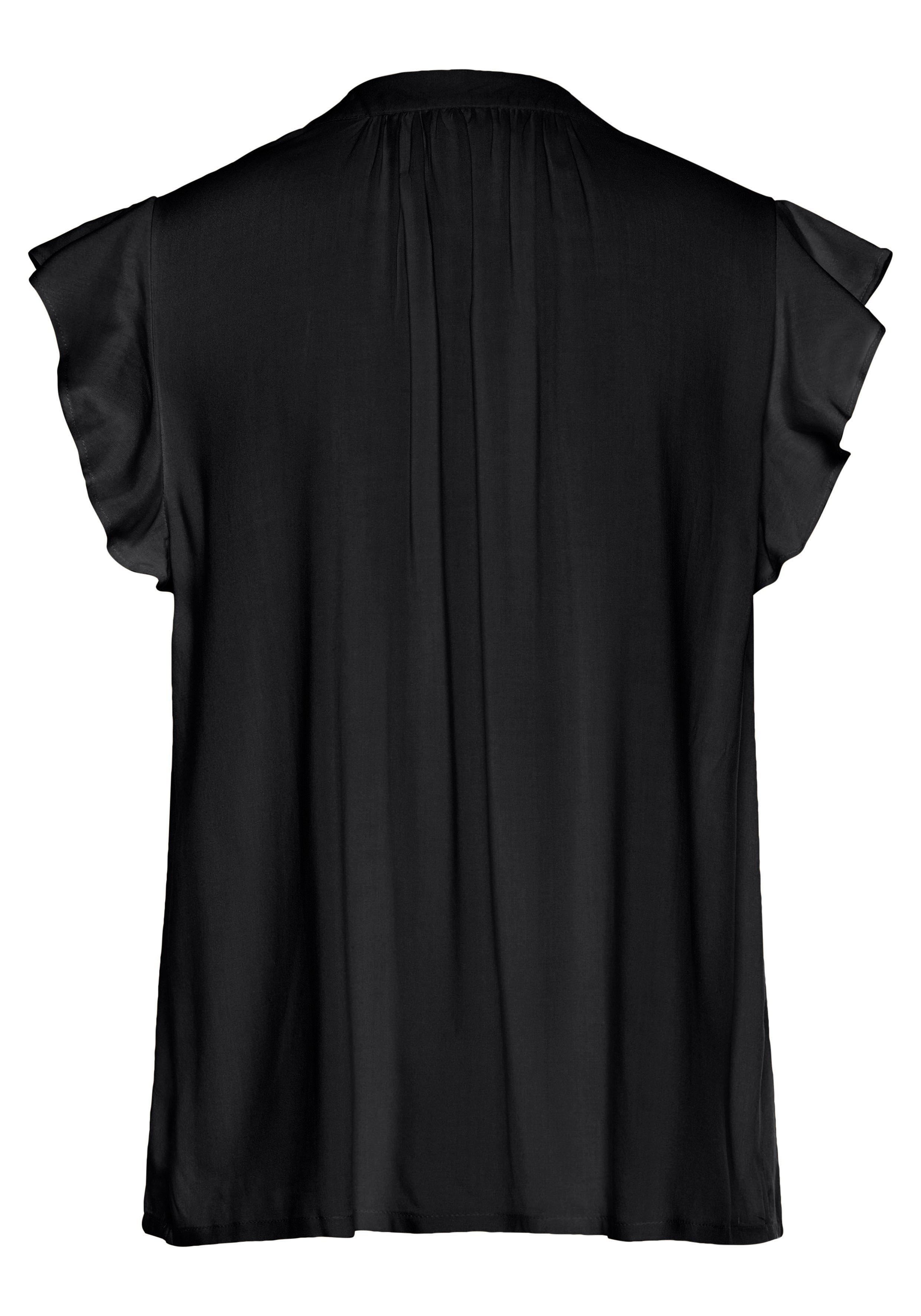 Lascana Blouse zonder sluiting met ruches-mouwen, korte mouwen blouse, elegant