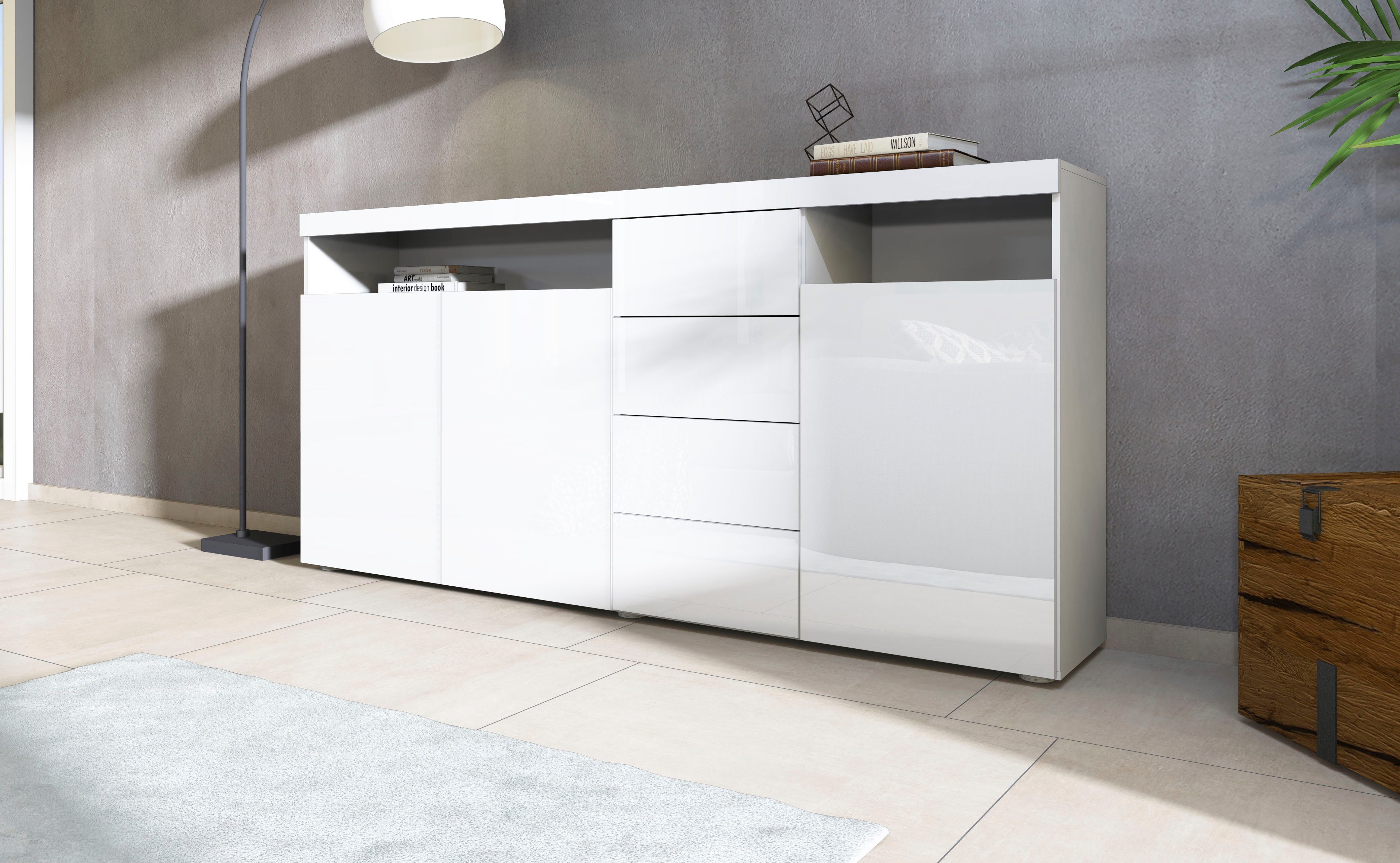borchardt Möbel Highboard Kaapstad Breedte 200 cm