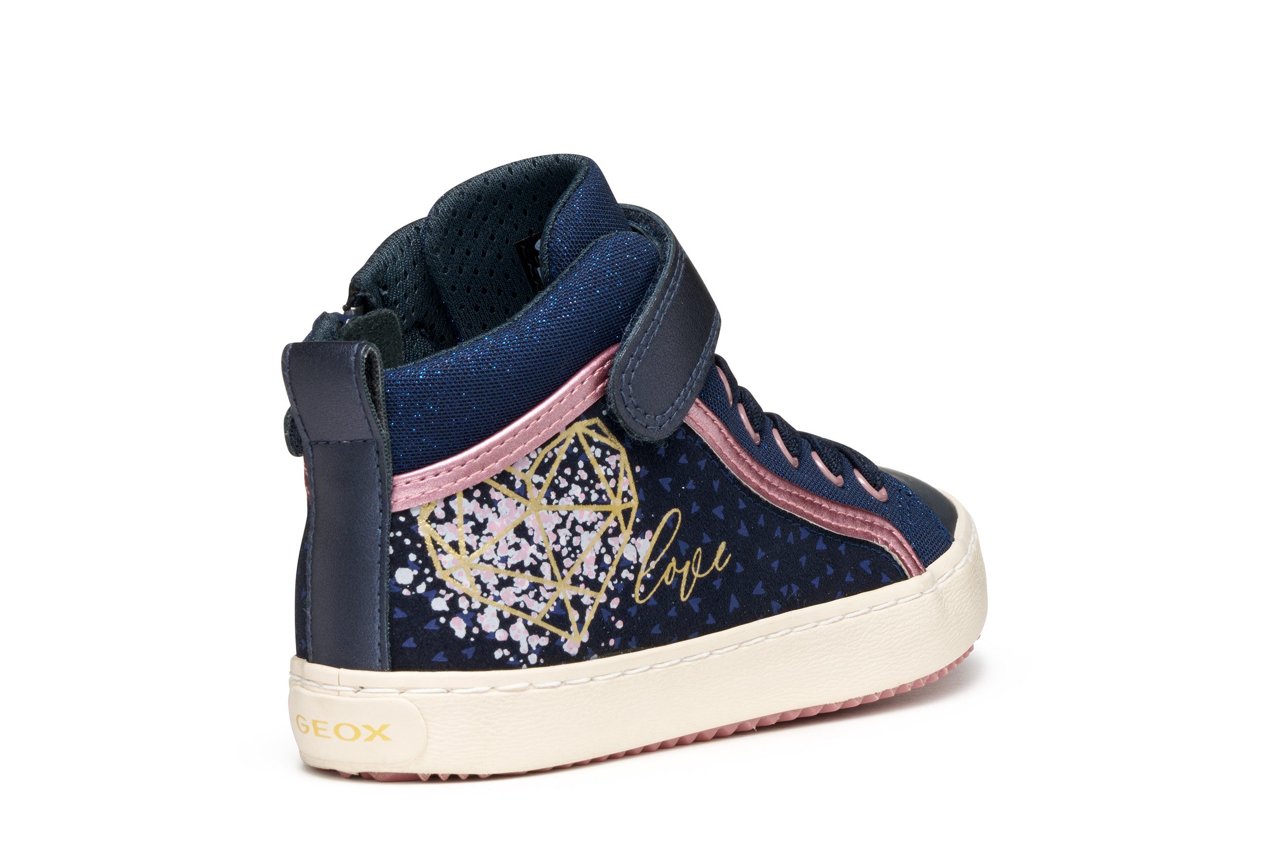 Geox Sneakers J Kalispera Girl Veterboots, glitterschoen met elastiek, maatsjabloon om te downloaden