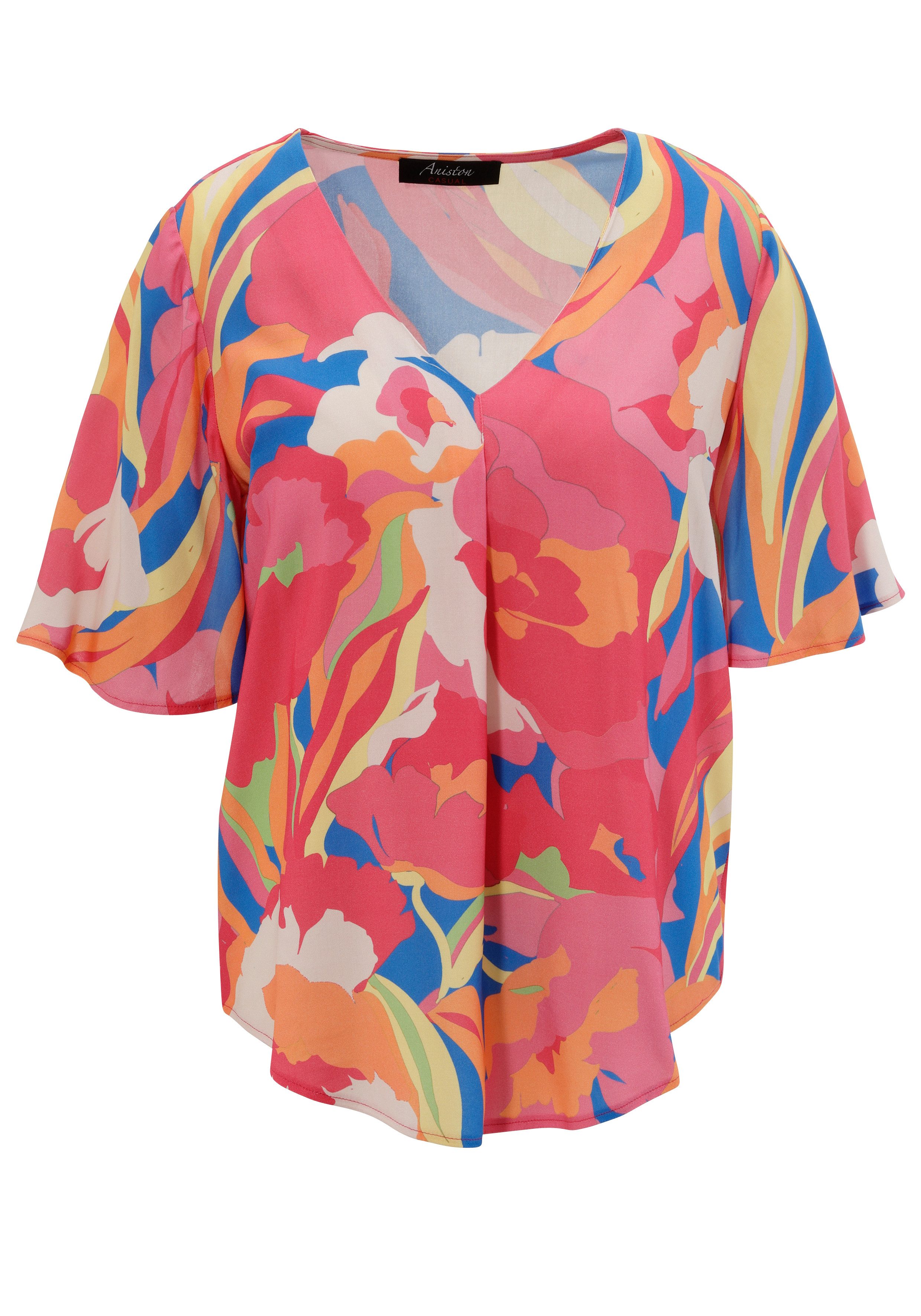 Aniston CASUAL Blouse zonder sluiting met fantasierijke grafische print