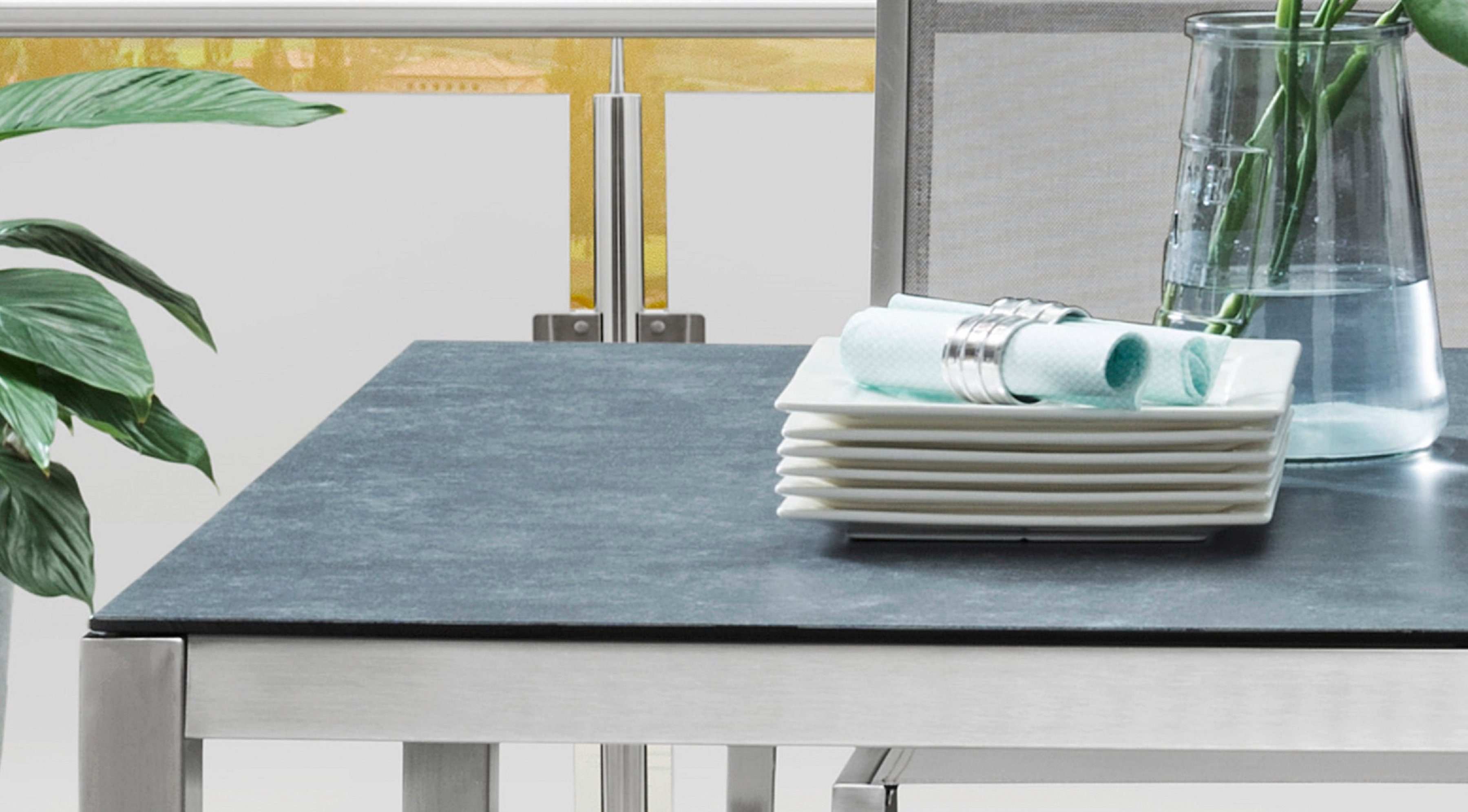 Destiny Tuintafel Sao Paulo (180x74x100)cm, rvs, glaskeramiek