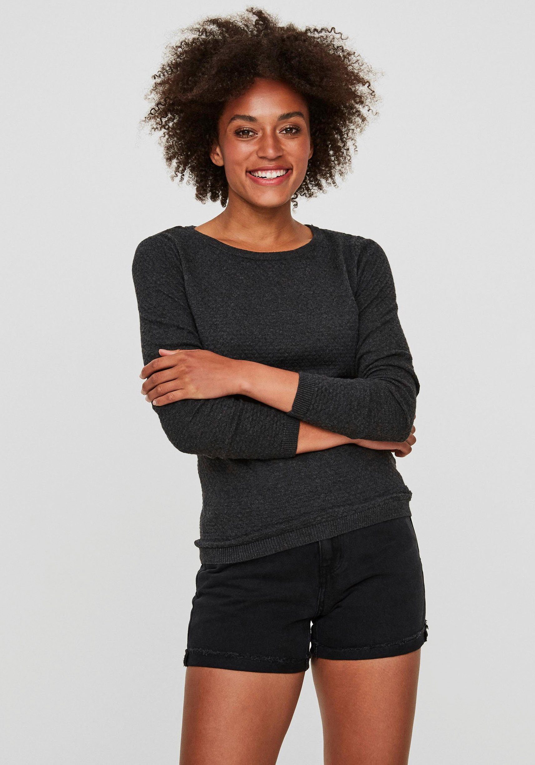 Vero Moda Trui met ronde hals VMCARE STRUCTURE LS O-NECK BLOUSE