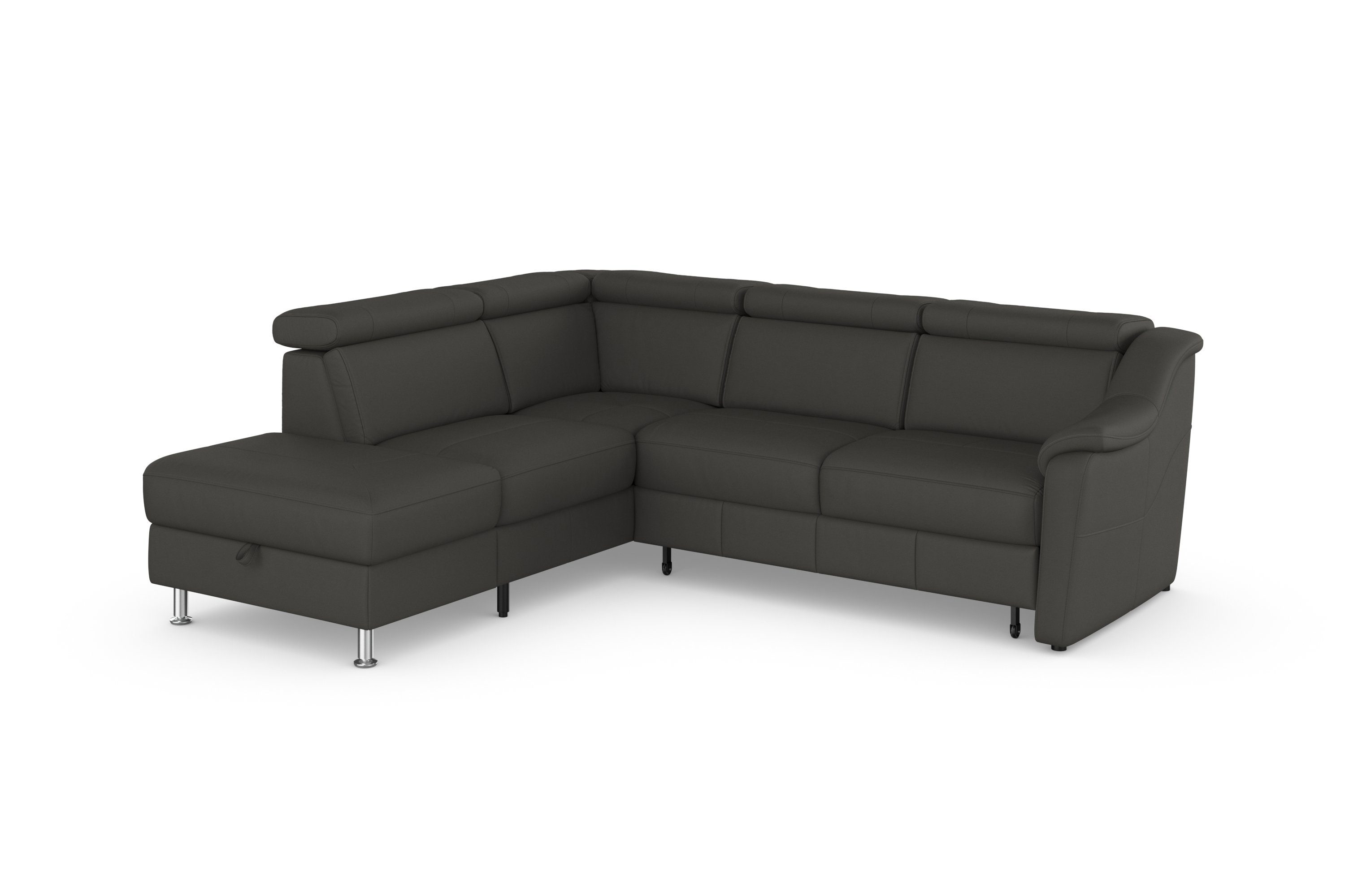 sit&more Hoekbank Freetown L-vorm met verstelbare hoofdsteun en comfortabele binnenvering