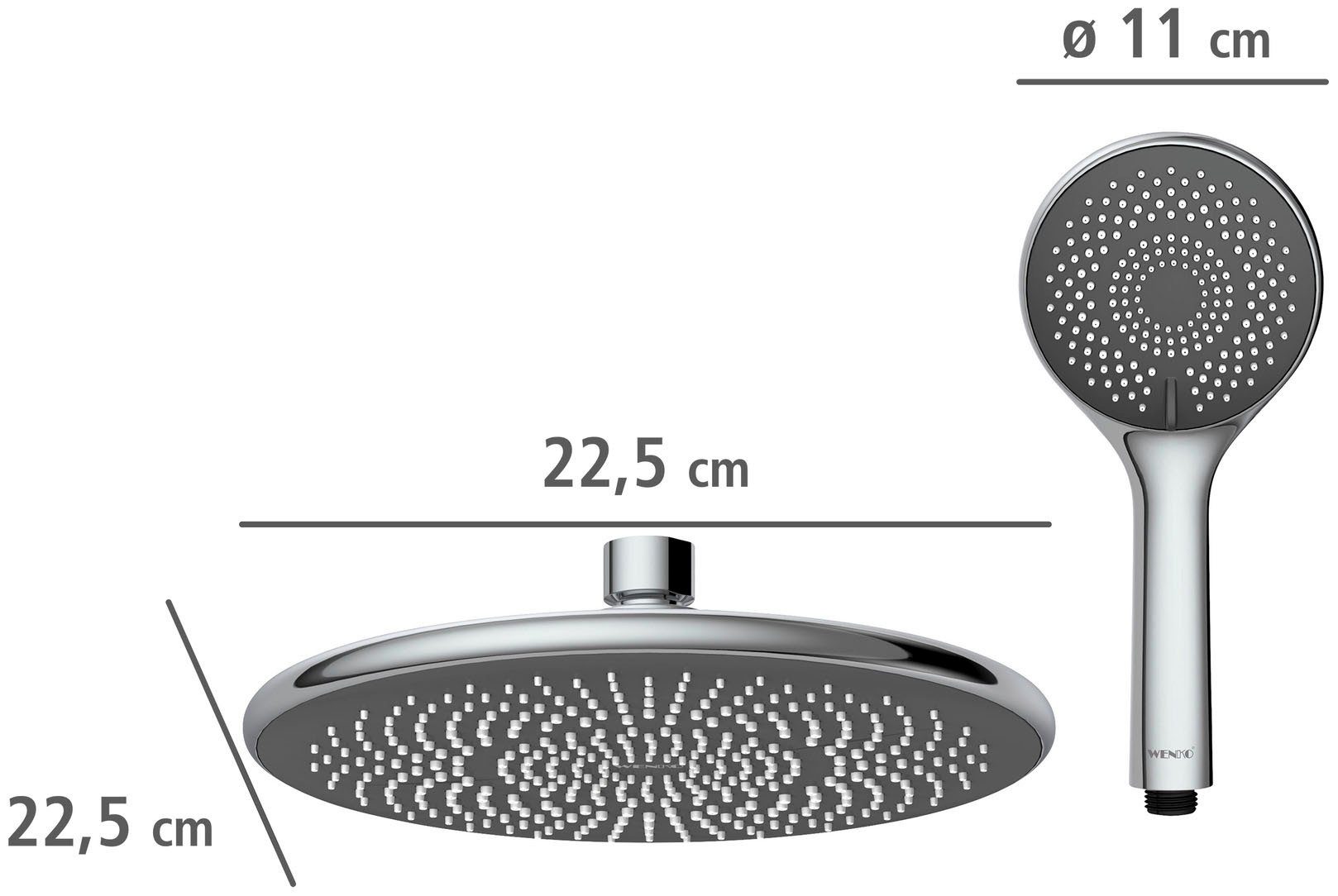 WENKO Douchesysteem Watersaving eenvoudige aansluiting op bestaande kraan of wandbocht
