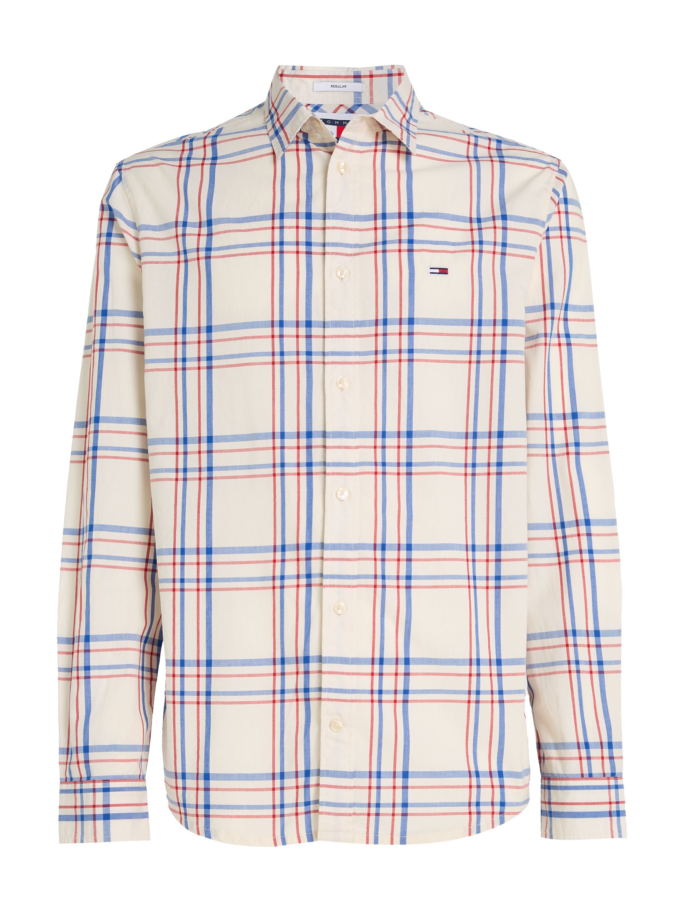 TOMMY JEANS Overhemd met lange mouwen TJM REG POPLIN CHECK SHIRT