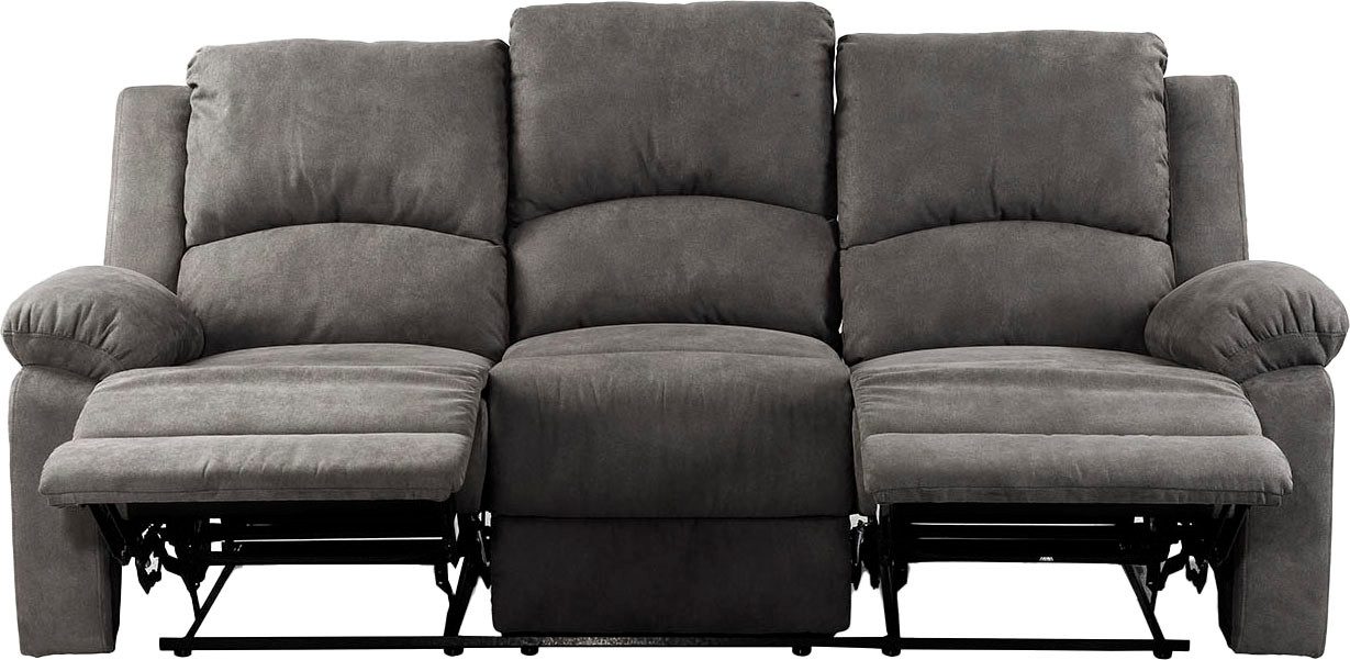 Jockenhöfer Gruppe 3-zitsbank Dakota Ligfunctie met halfautomatische relaxfunctie, TFK bekleding