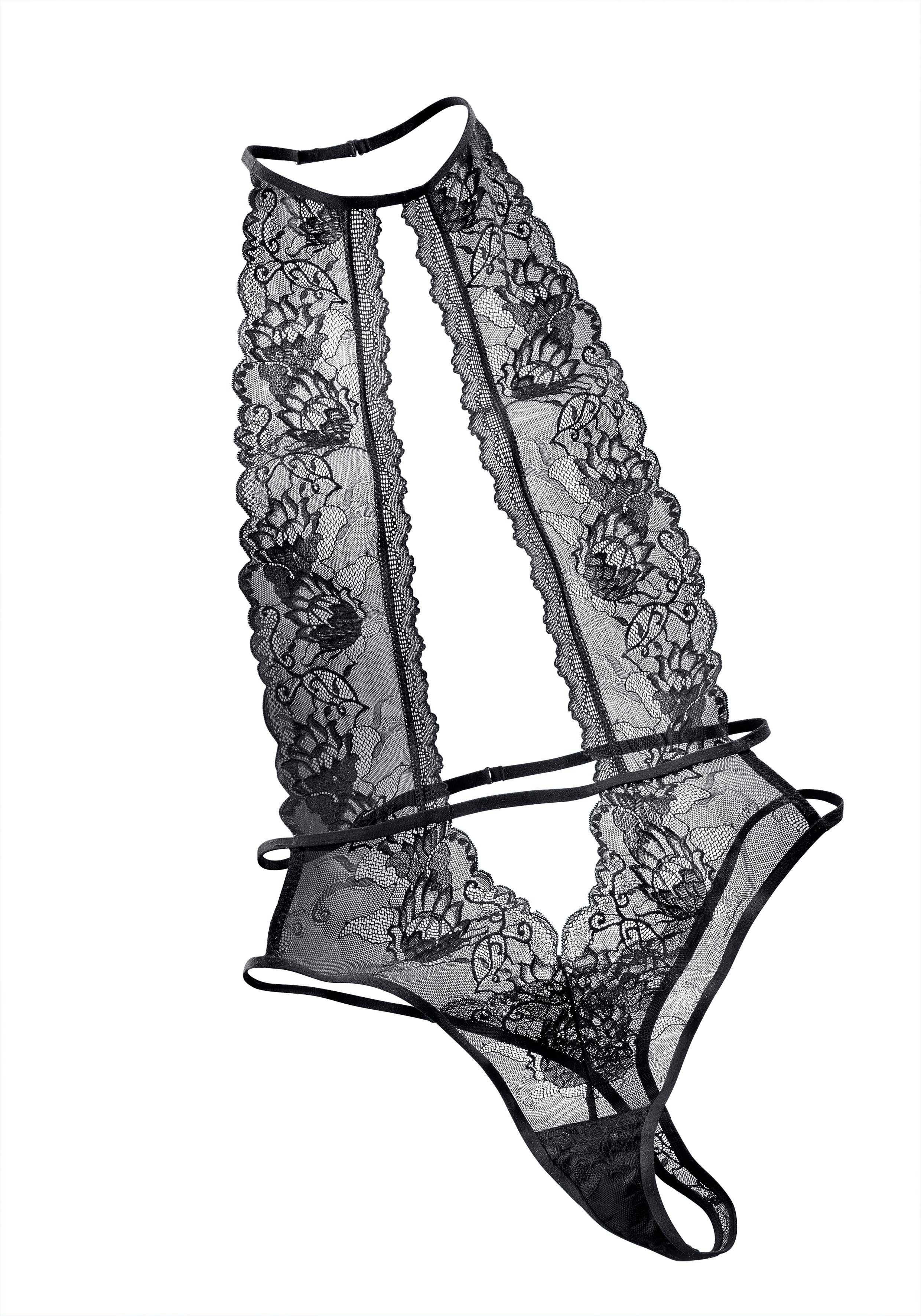 petite fleur gold Stringbody met modieuze halternek, sexy lingerie, sexy ondergoed
