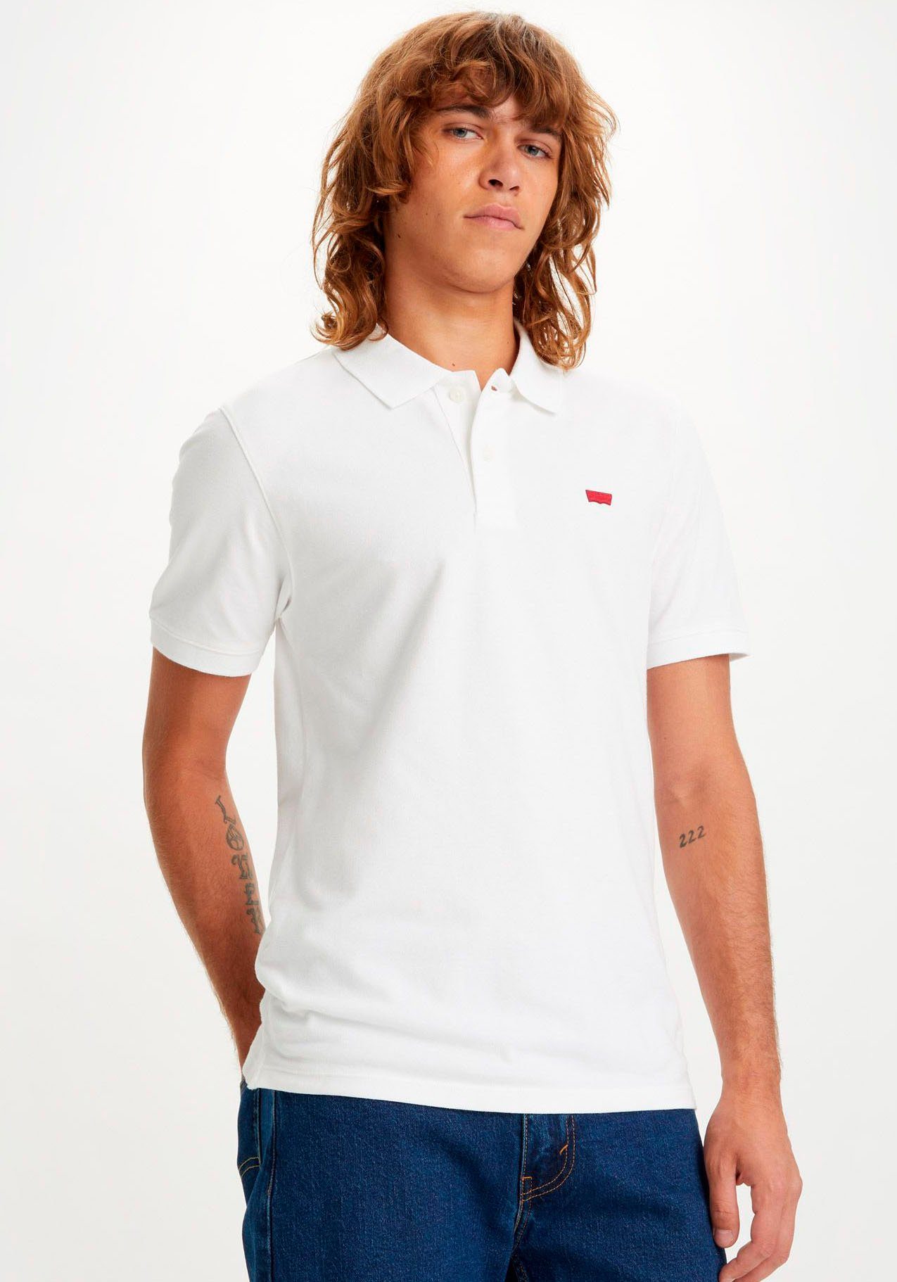 Levi's Poloshirt LE SLIM HOUSEMARK POLO heren poloshirts maat S wit