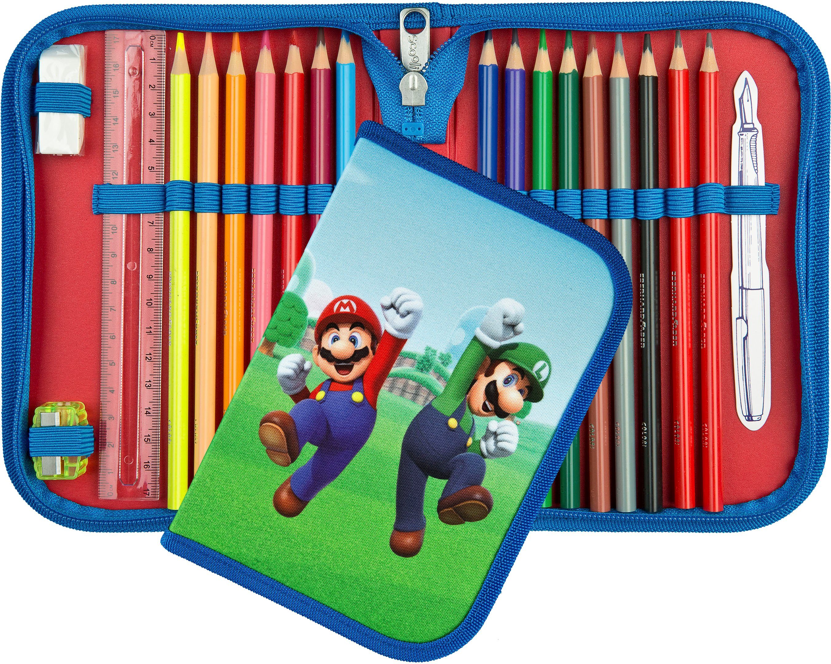 Scooli Schooltas EasyFit, Super Mario (set, 5-delig)