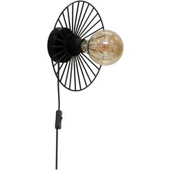 britop lighting wandlamp antonella decoratieve lamp van metaal, bijpassende lm e27 - exclusief, made in europe (1 stuk) zwart